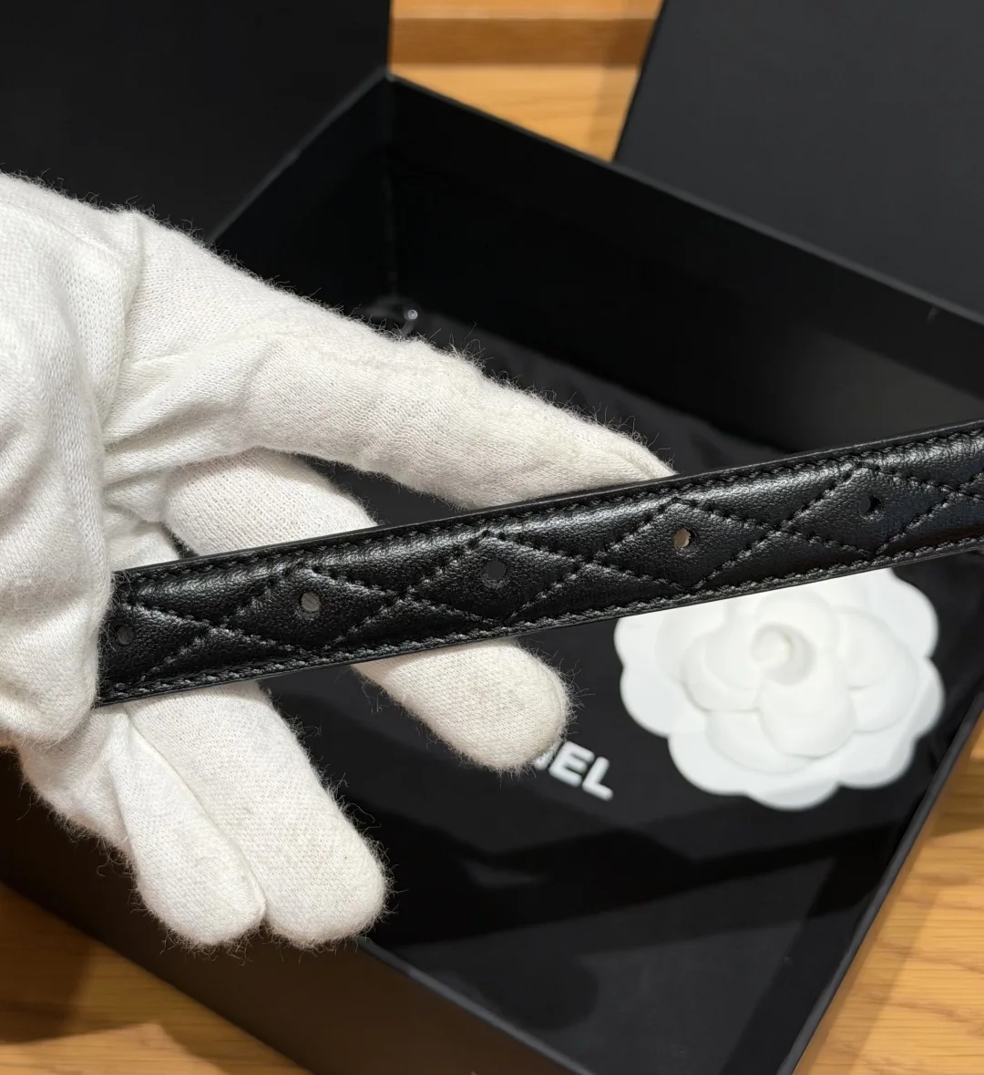 샤넬 퀼팅 램스킨 벨트 20mm 상세 이미지 6