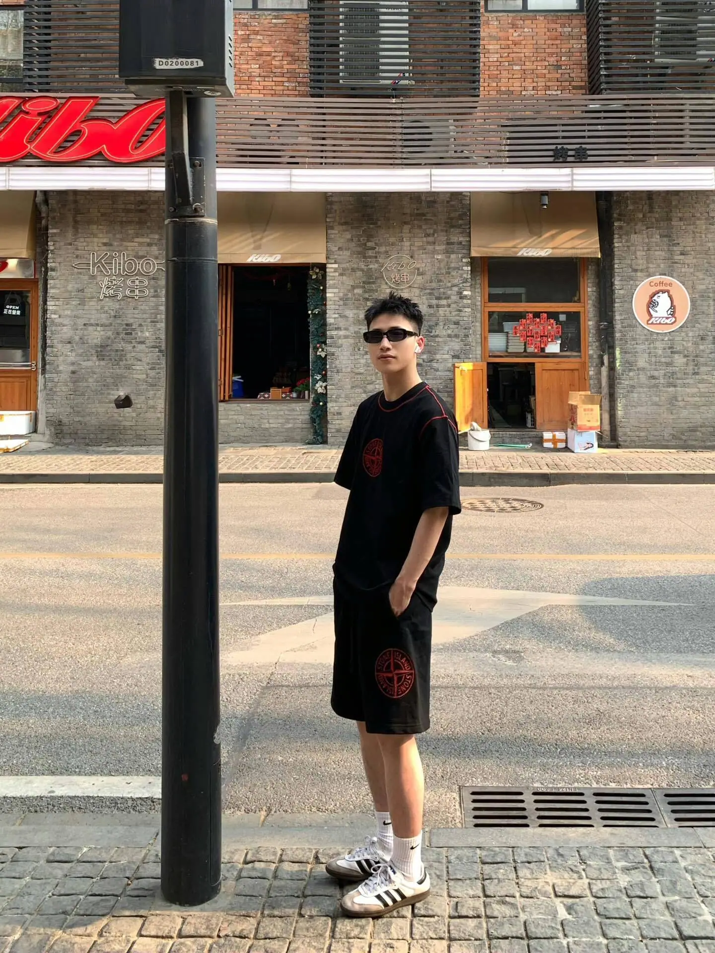 스톤아일랜드 배지 자수 슈퍼 쿨 남성 세트 상세 이미지 9