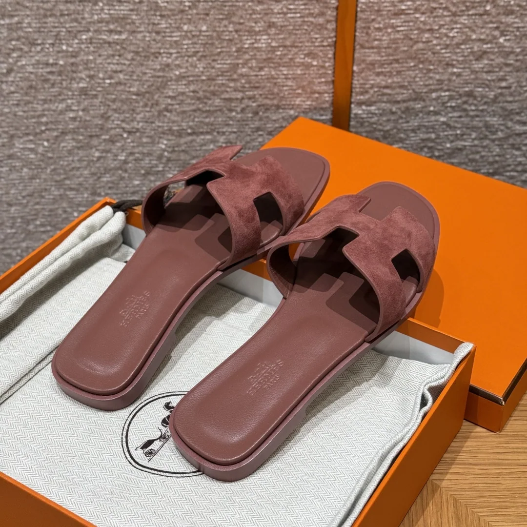 에르메스 오란 샤무아 슬리퍼 상세 이미지 3