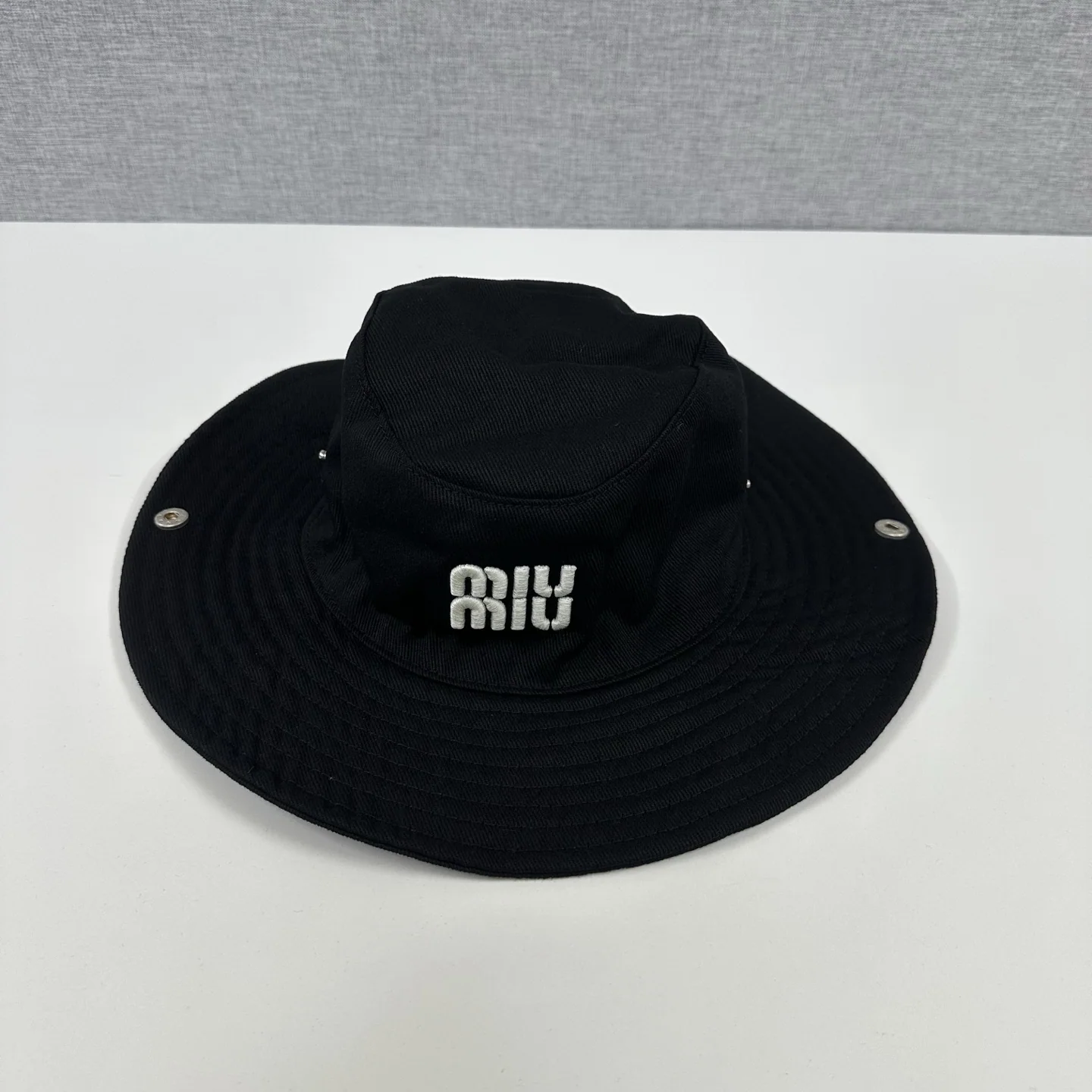미우미우 데님 버킷햇 모자 상세 이미지 5