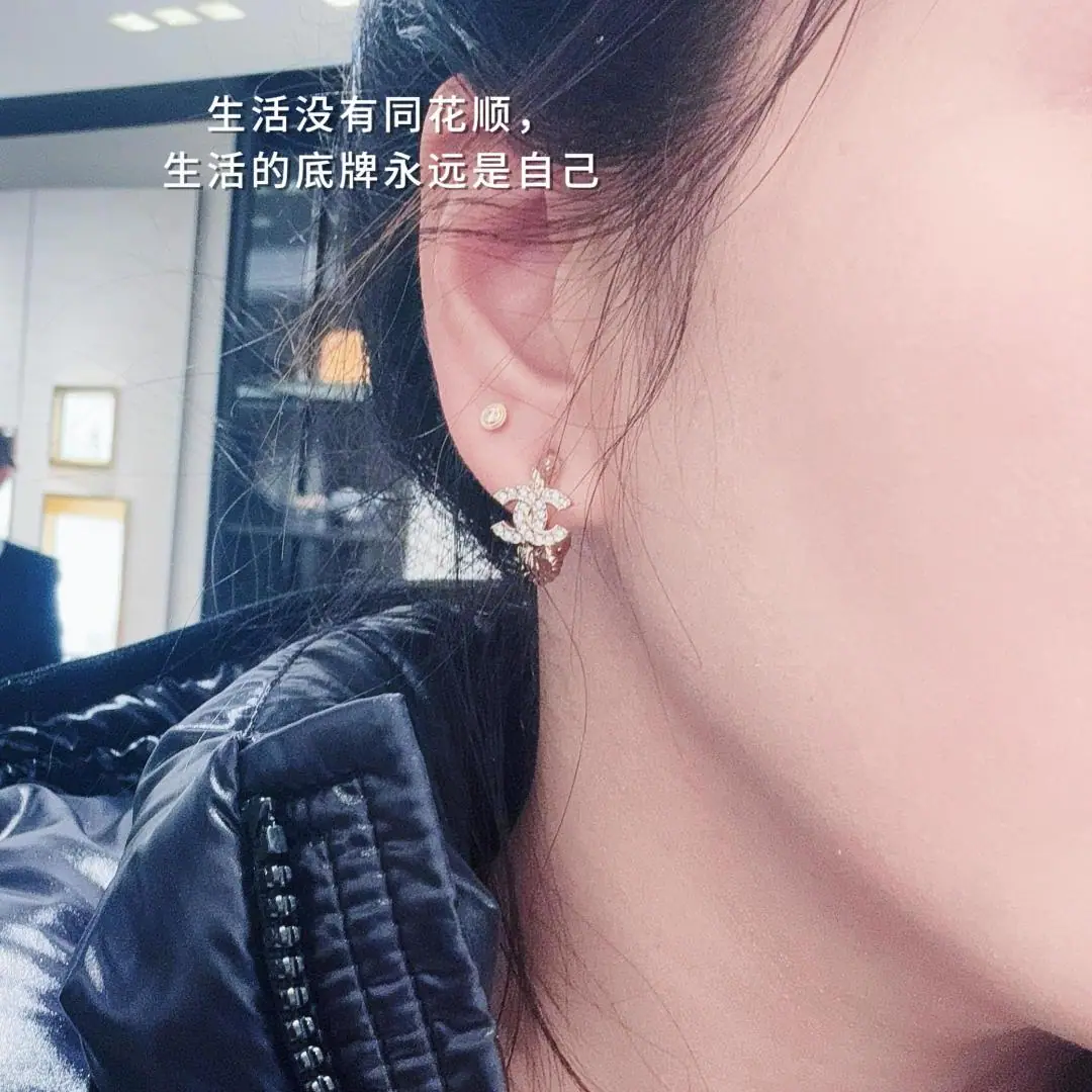 샤넬 케이블 더블 C 스몰 후프 귀걸이 상세 이미지 2