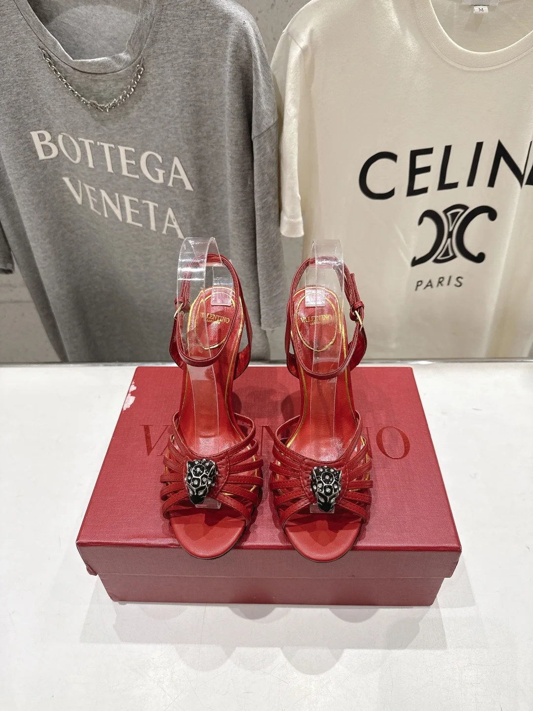 발렌티노 양가죽 하이힐 샌들 10 cm 150069