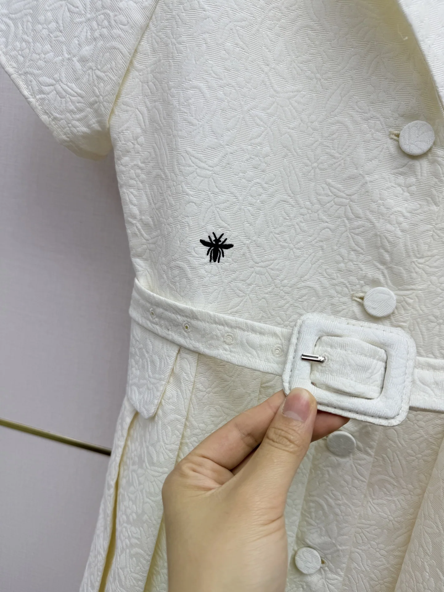 디올 여성 벌 자수 자카드 원피스 상세 이미지 6