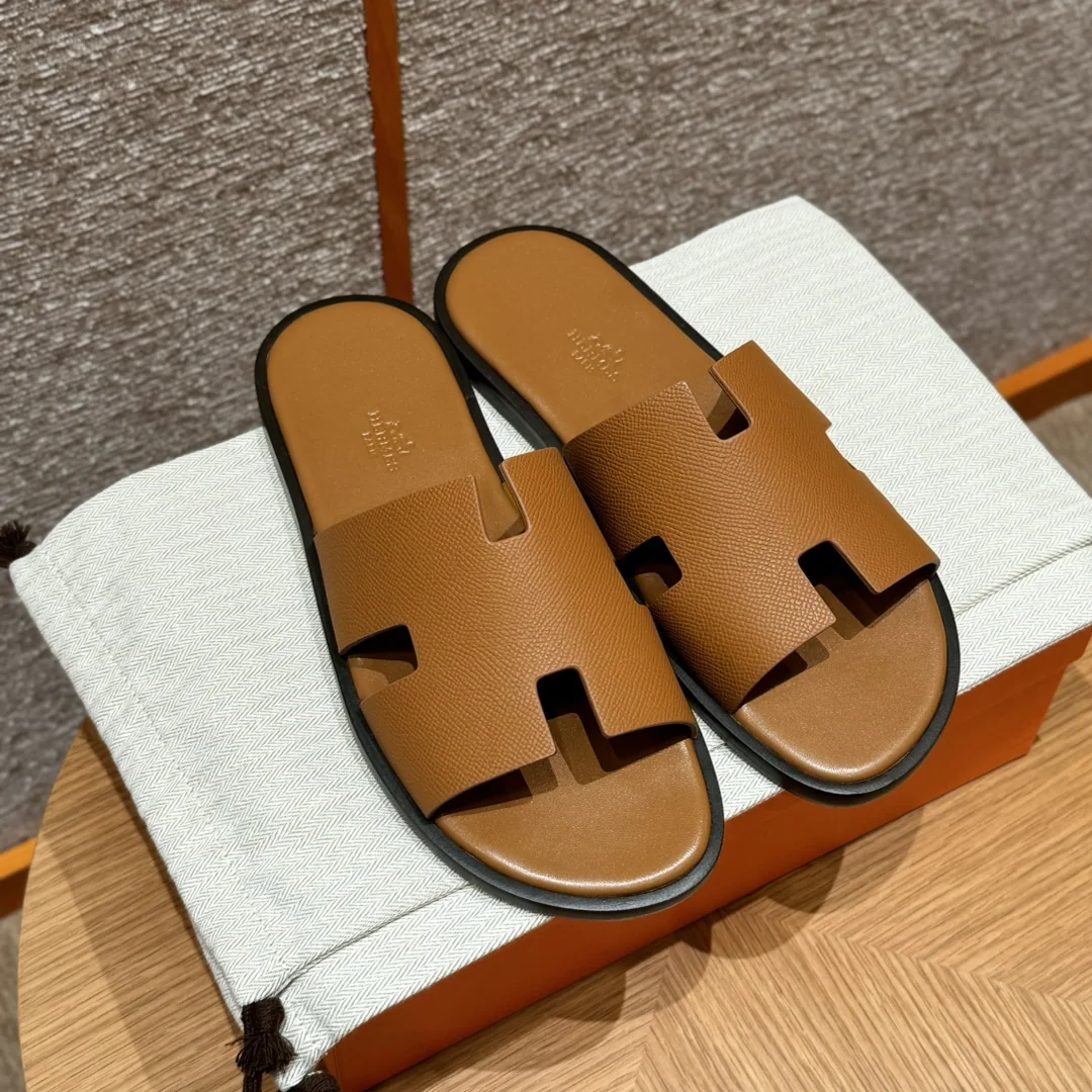 에르메스 야자수 무늬 송아지가죽 남성 슬리퍼 8416 상세 이미지 8