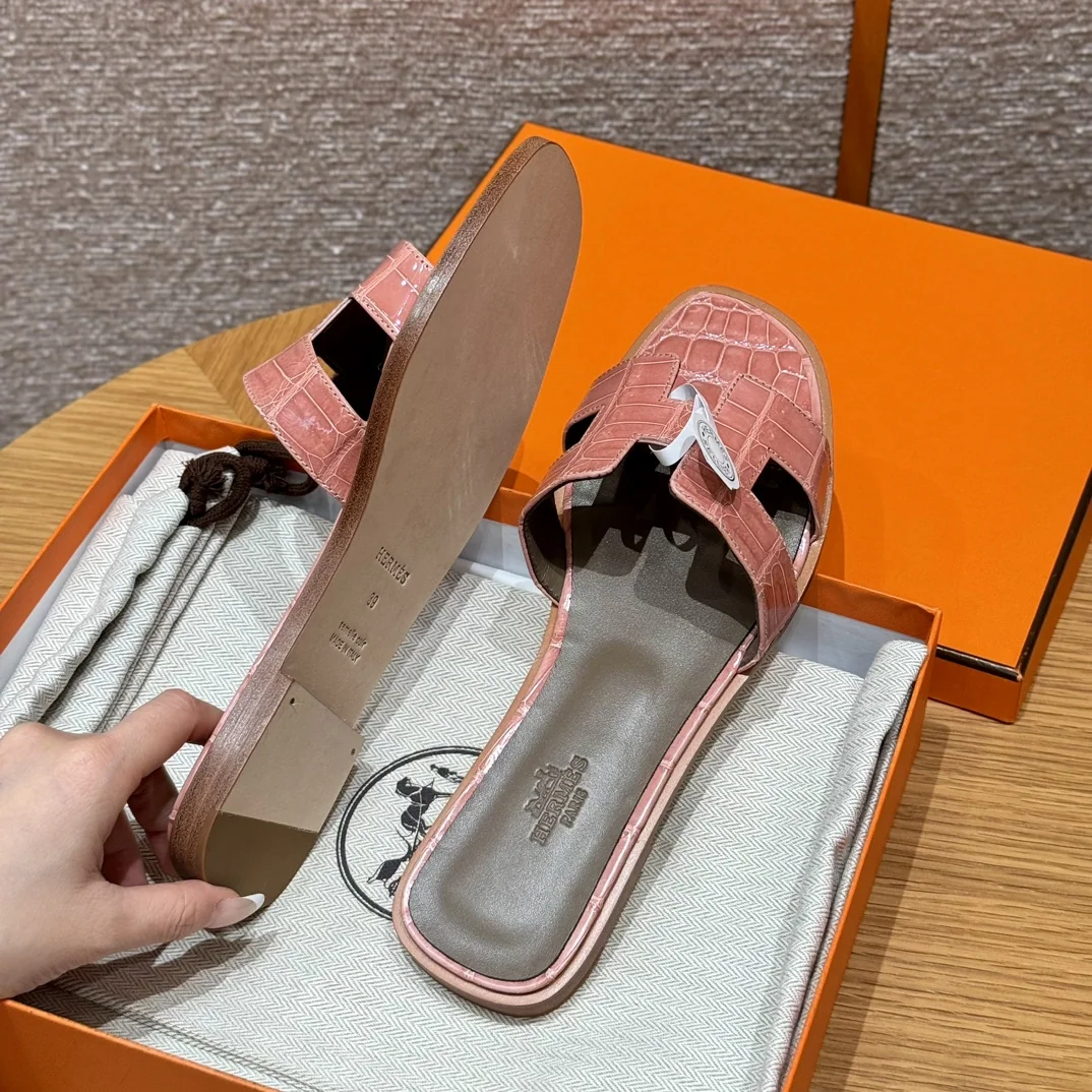 에르메스 오란 샌들 악어가죽 여성 샌들 상세 이미지 9
