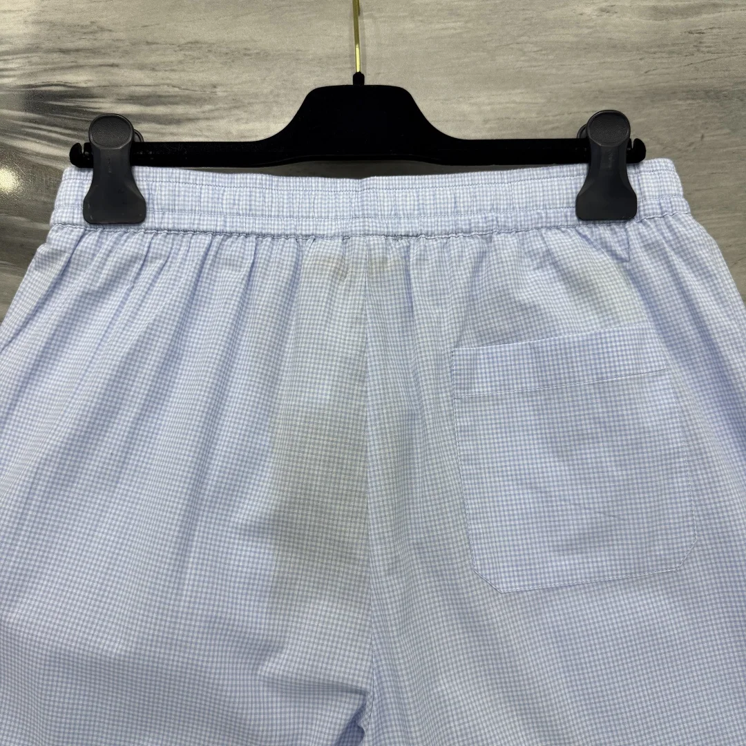 루이비통 체크 자수 레귤러핏 남성 반바지 상세 이미지 8