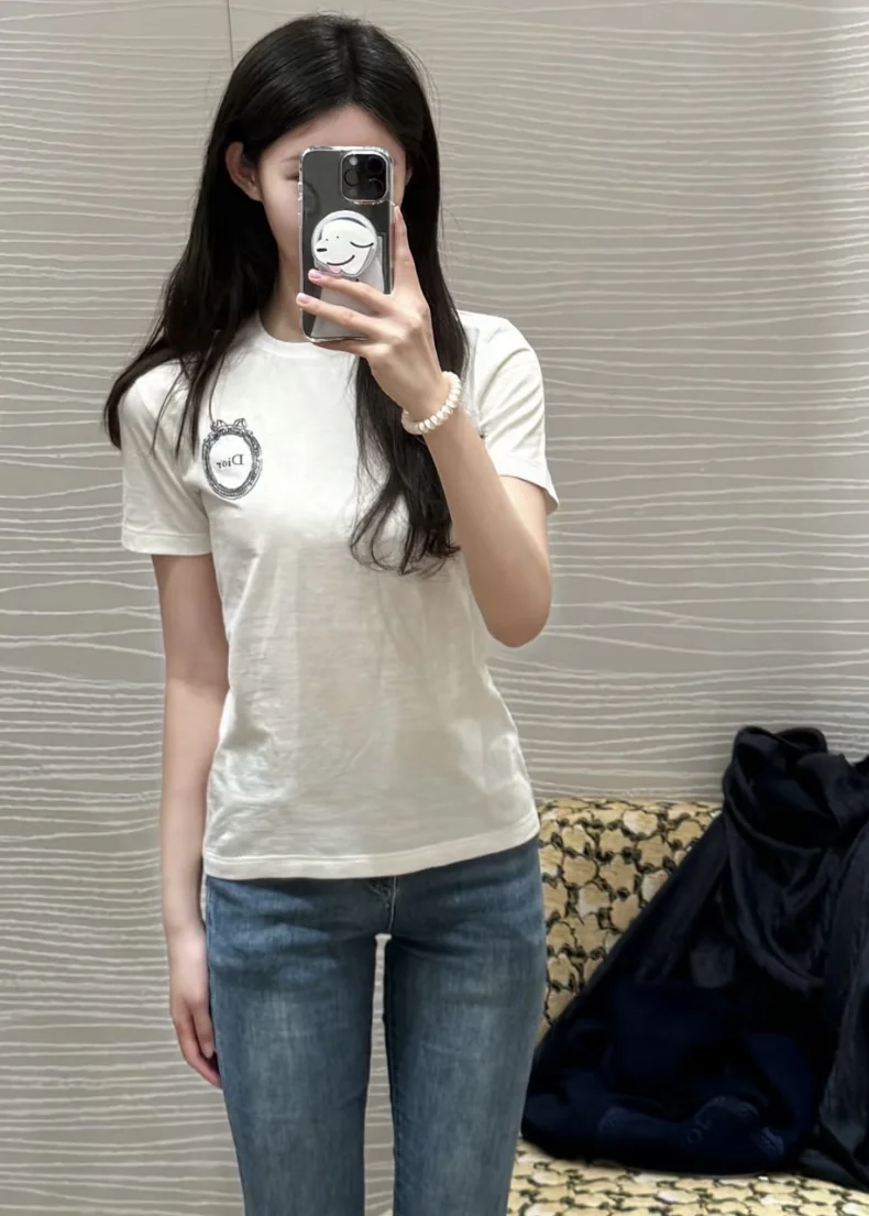 디올 여성 코튼 반팔 티셔츠 상세 이미지 9