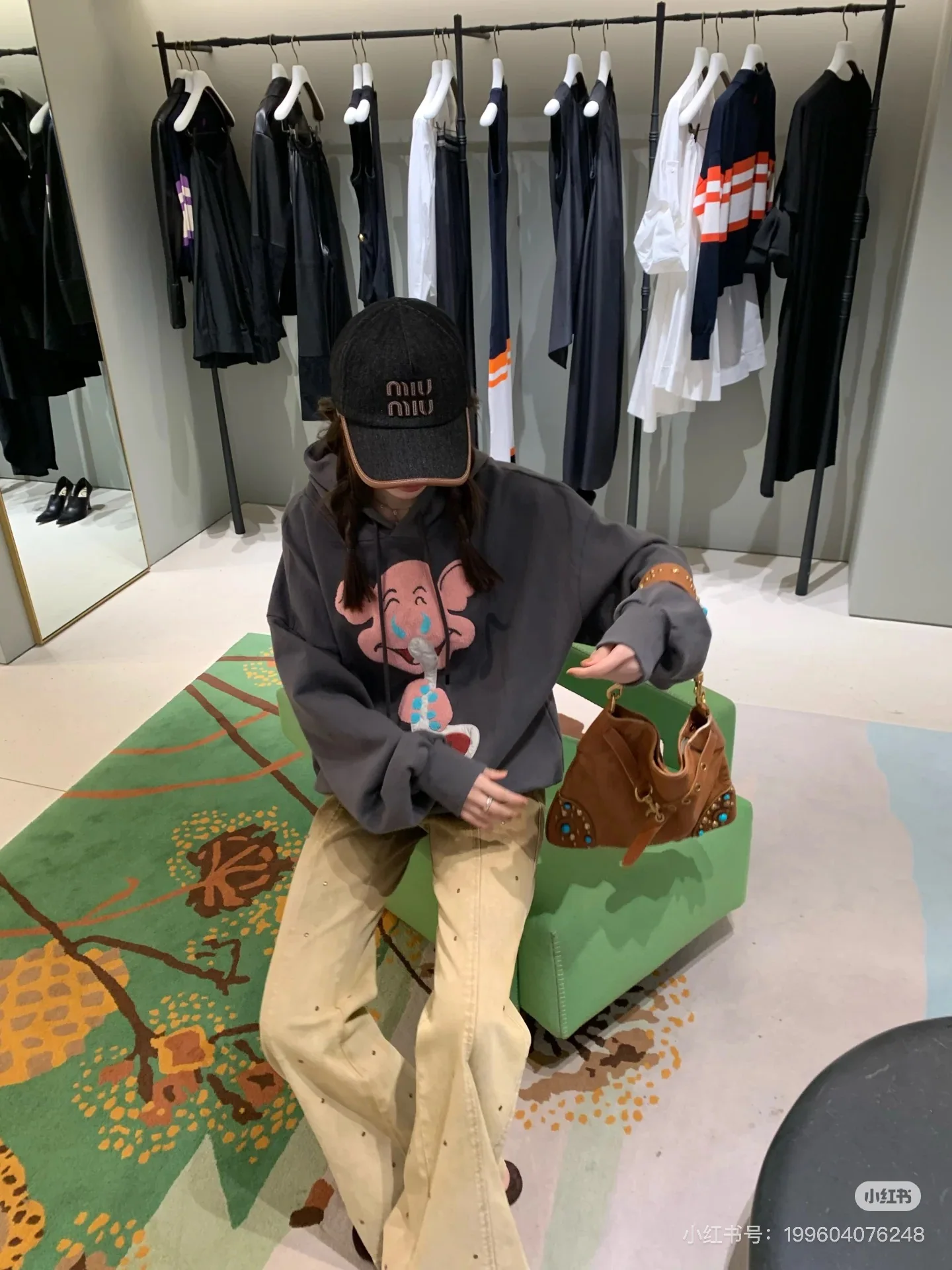 미우미우 데님 베이스볼 캡 상세 이미지 5