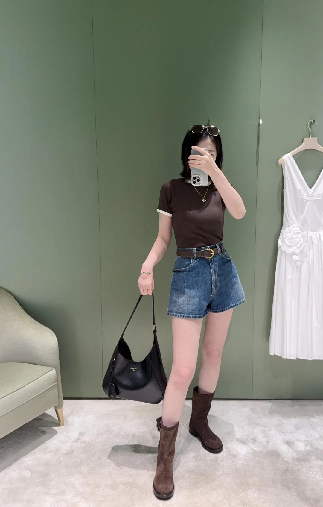 프라다 컬러 블록 립 짜임 여성 반팔 티셔츠 상세 이미지 7
