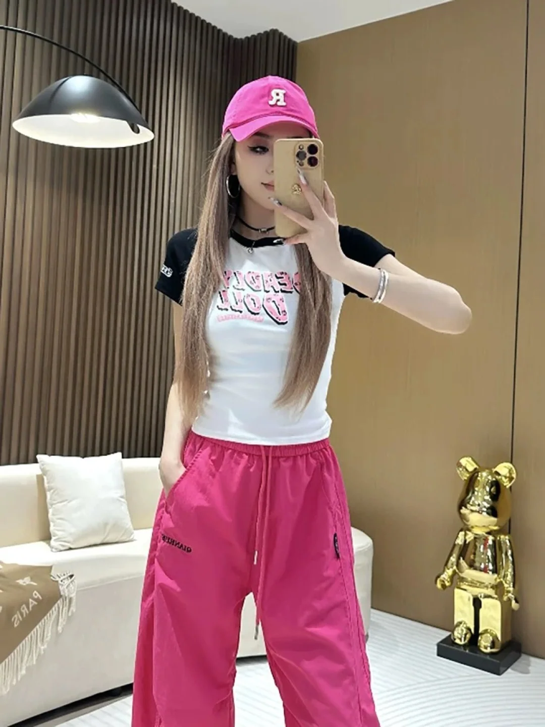 크롬하츠 래글런 슬리브 여성 반팔 티셔츠 상세 이미지 9