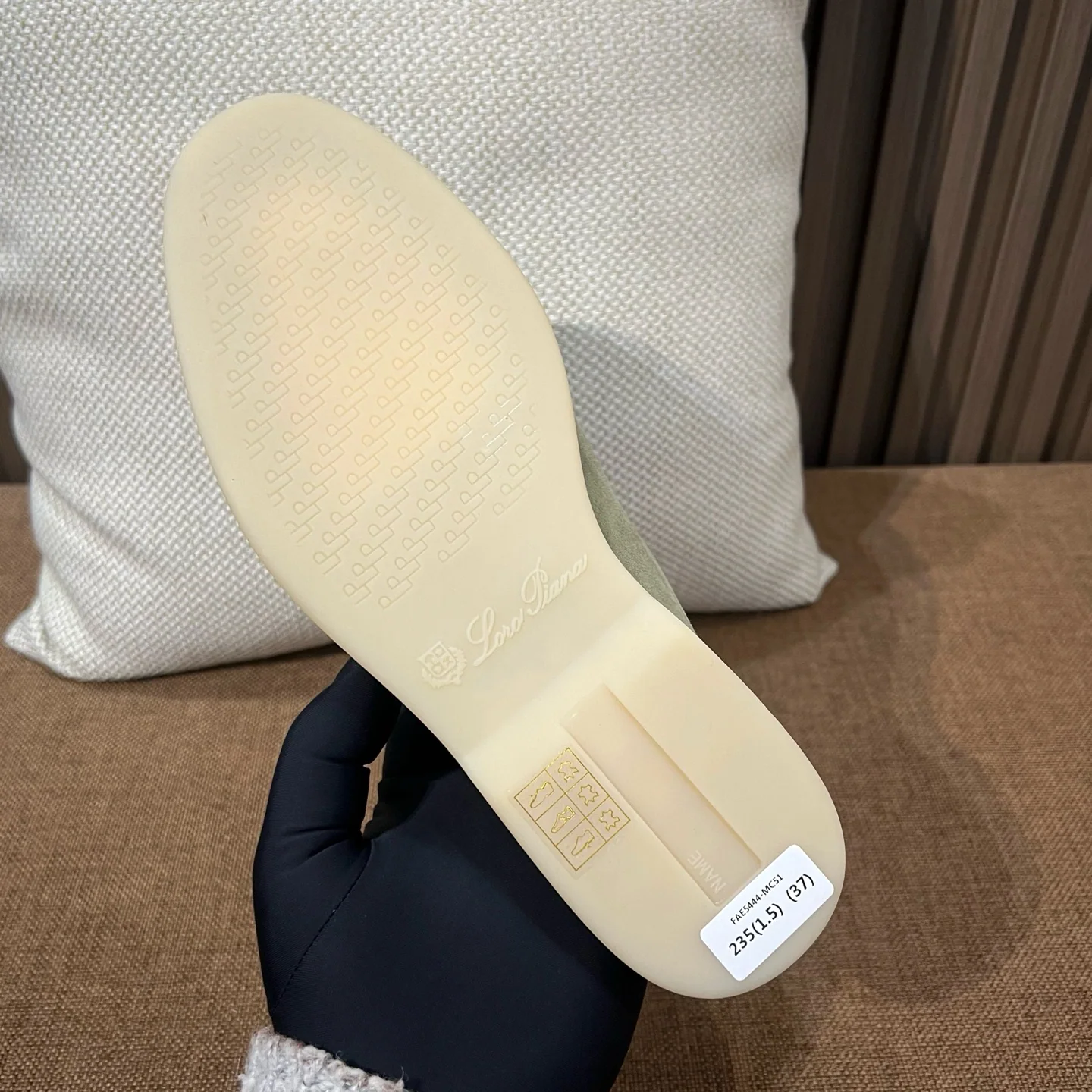 로로피아나 녹색 파이핑 클래식 슬리퍼 9792 상세 이미지 9