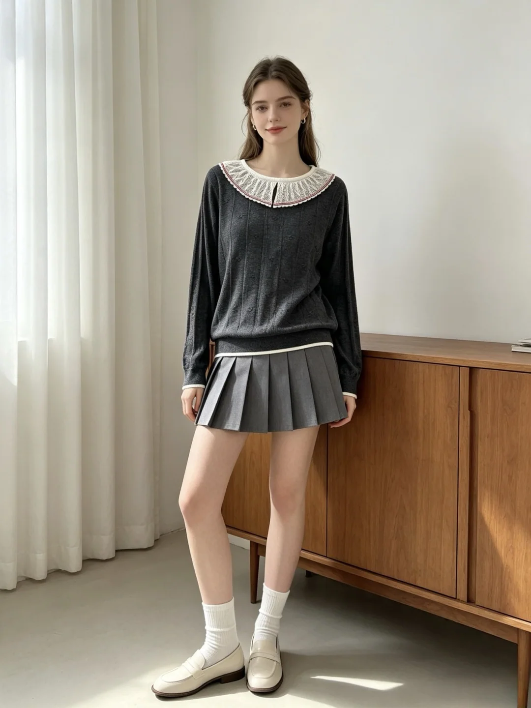 톰브라운 뉴칼리지 스타일 메리노 울 긴팔 풀오버 148798