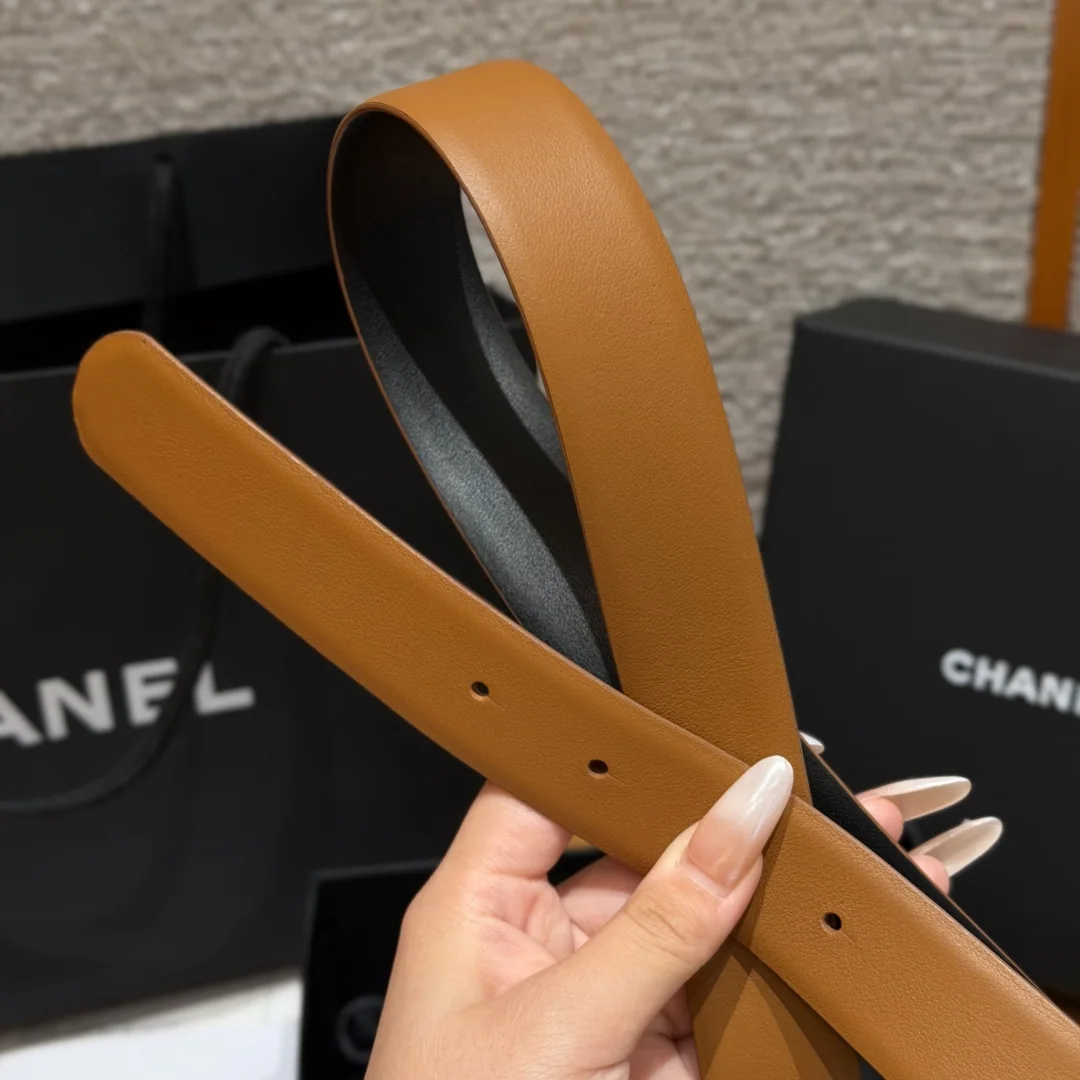 샤넬 샤네 리버시블 카프스킨 벨트 상세 이미지 8