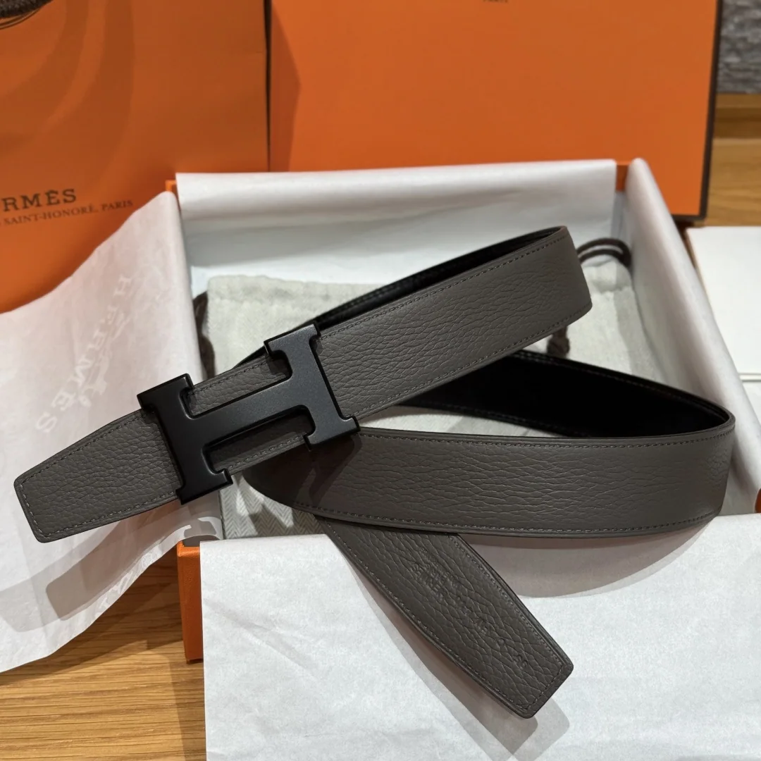 에르메스 리버서블 메탈 버클 남성용 벨트 175655
