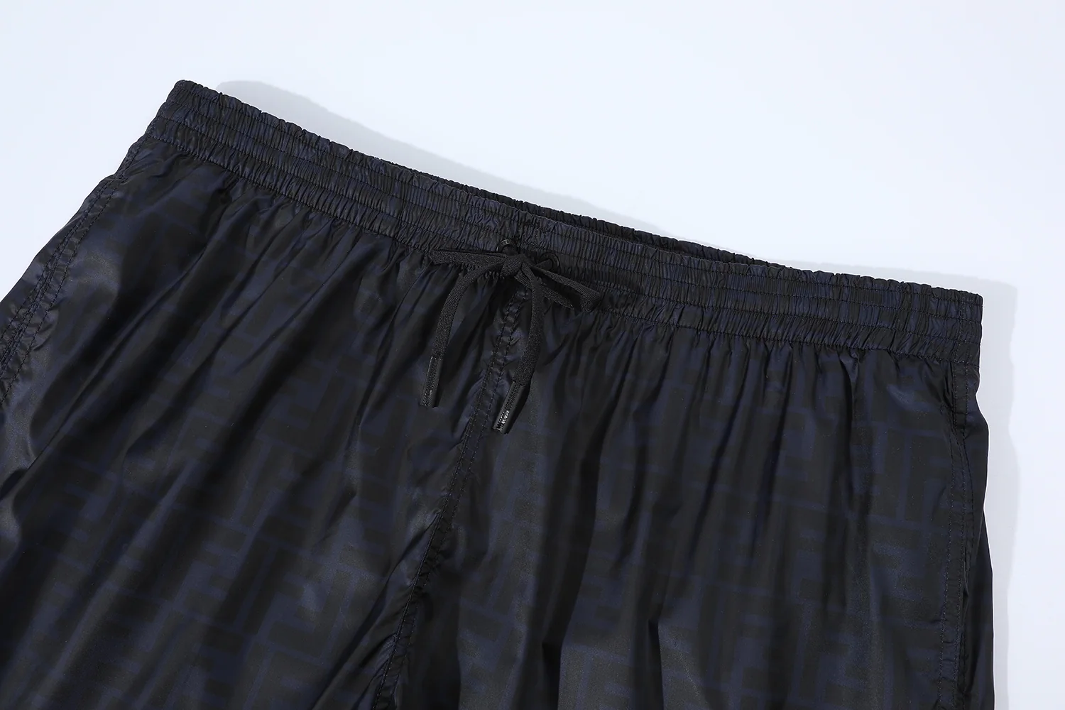 펜디 블루 더블 F 로고 남성 반바지 상세 이미지 3