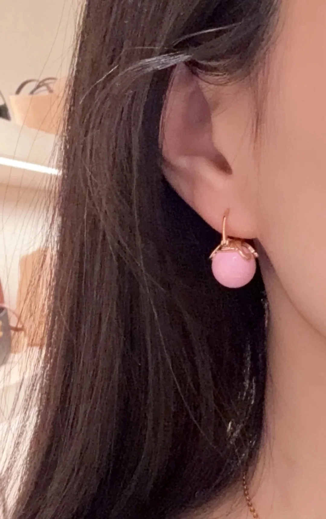셀린느 캔디 컬러 비즈 링 귀걸이 상세 이미지 3