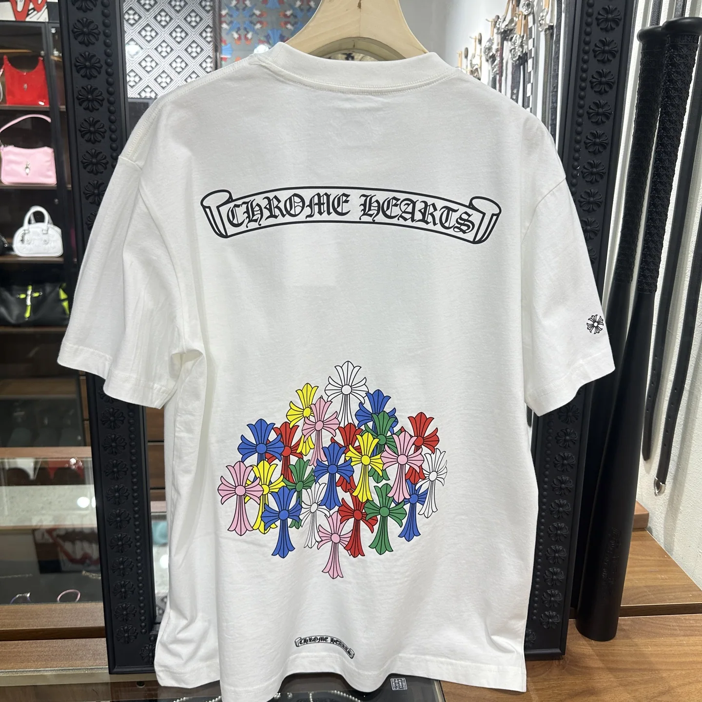 크롬하츠 화이트 팬텀 크로스 남성 반팔 상세 이미지 2