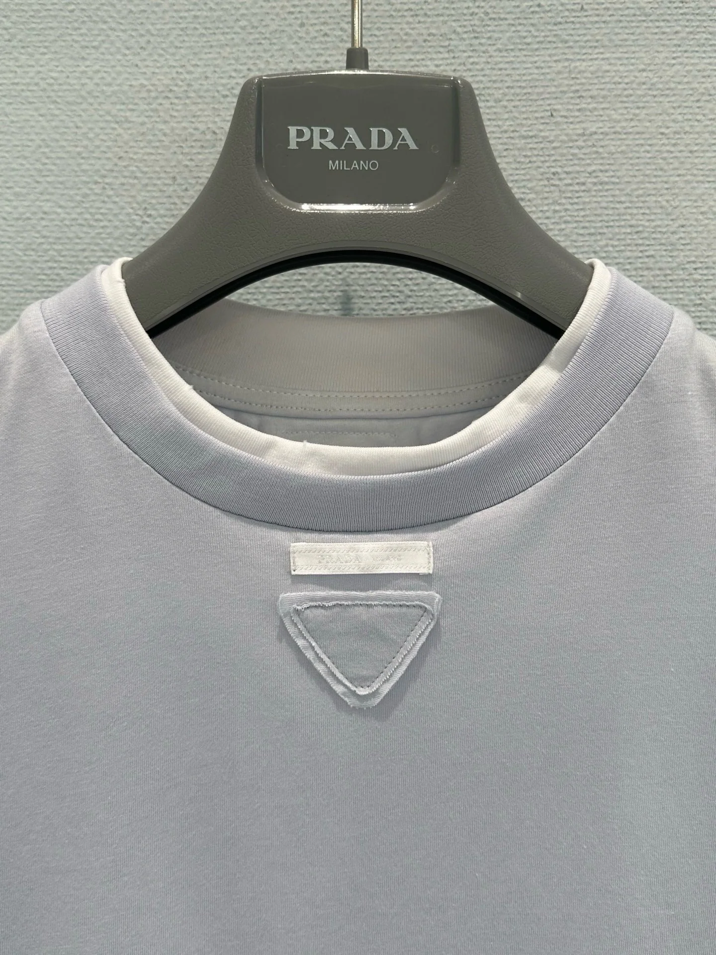 프라다 컬러 블록 여성 반팔 티셔츠 상세 이미지 6