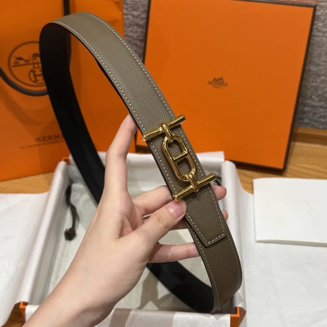 에르메스 H 버클 앱송 가죽 양면 벨트 상세 이미지 4
