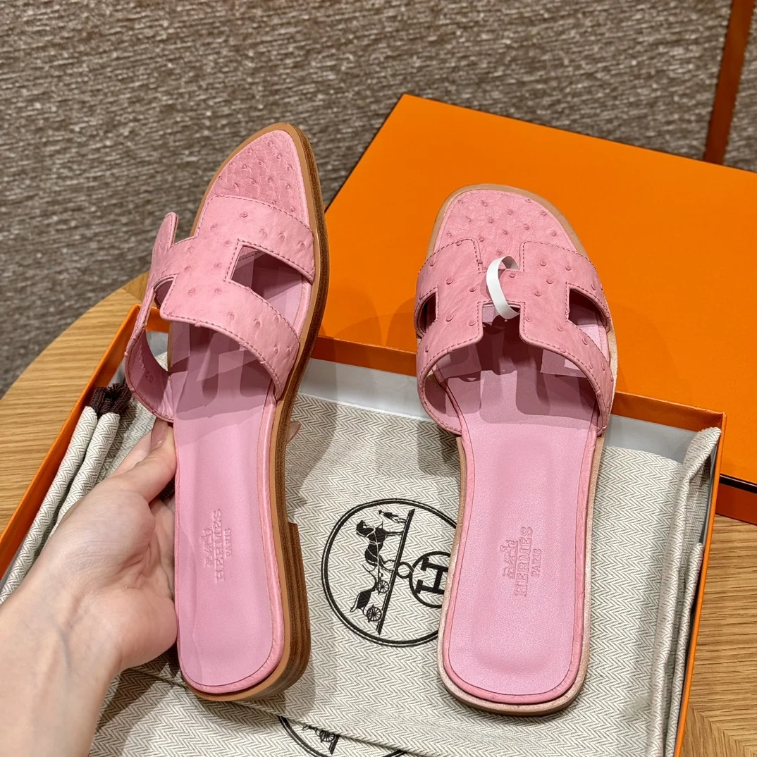 에르메스 오란 타조 가죽 샌달 상세 이미지 3