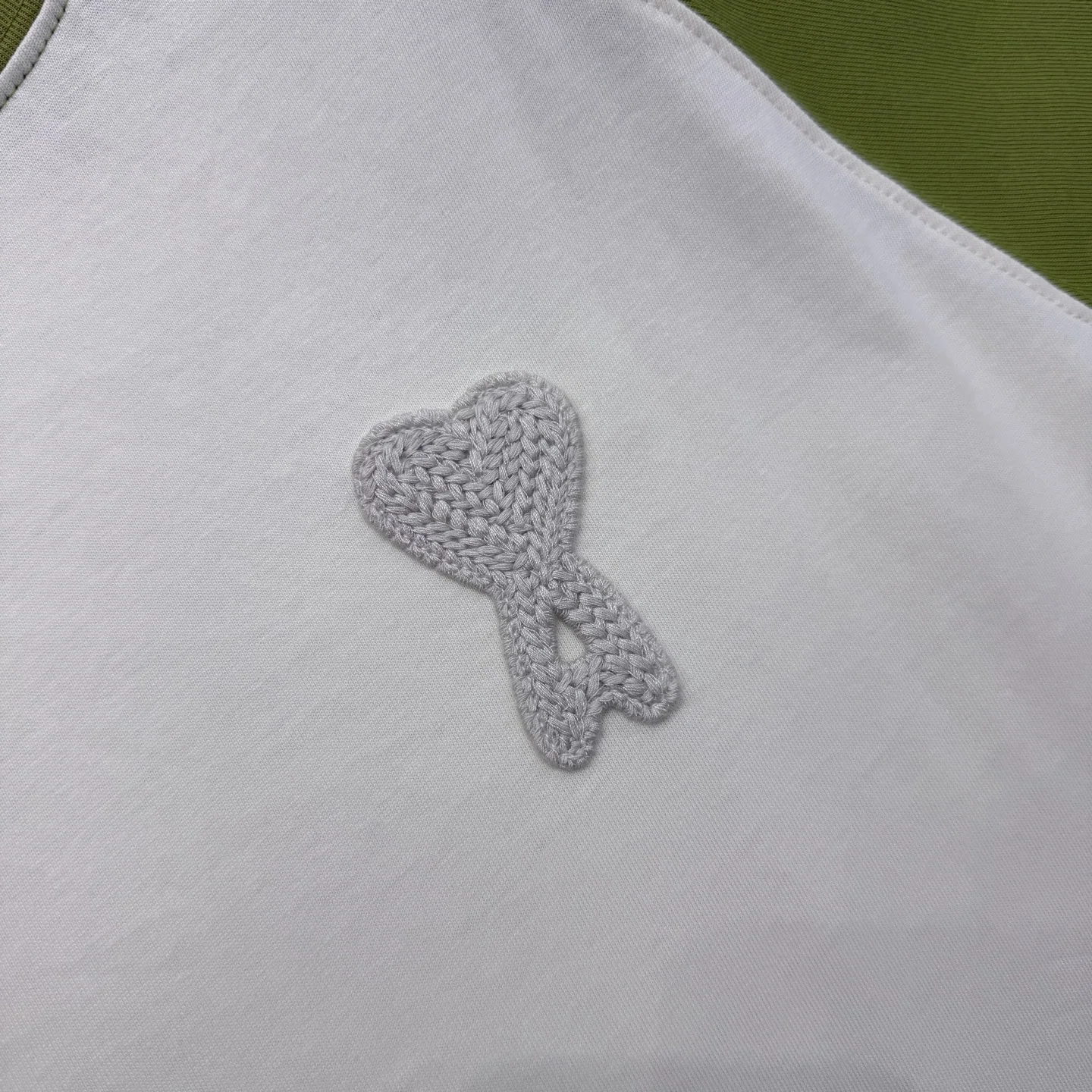 아미 컬러 블록 코튼 반팔 티셔츠 상세 이미지 7