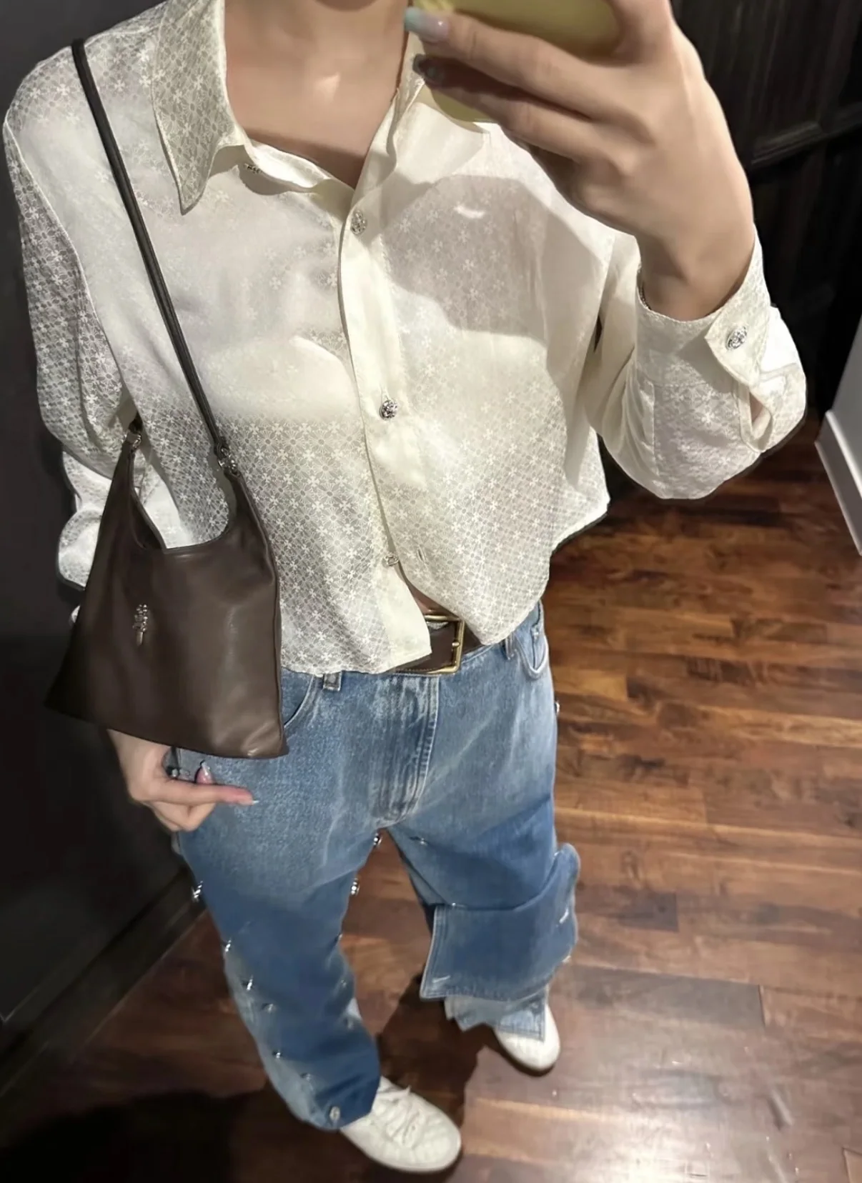 크롬하츠 브라운 비브 가방 상세 이미지 8