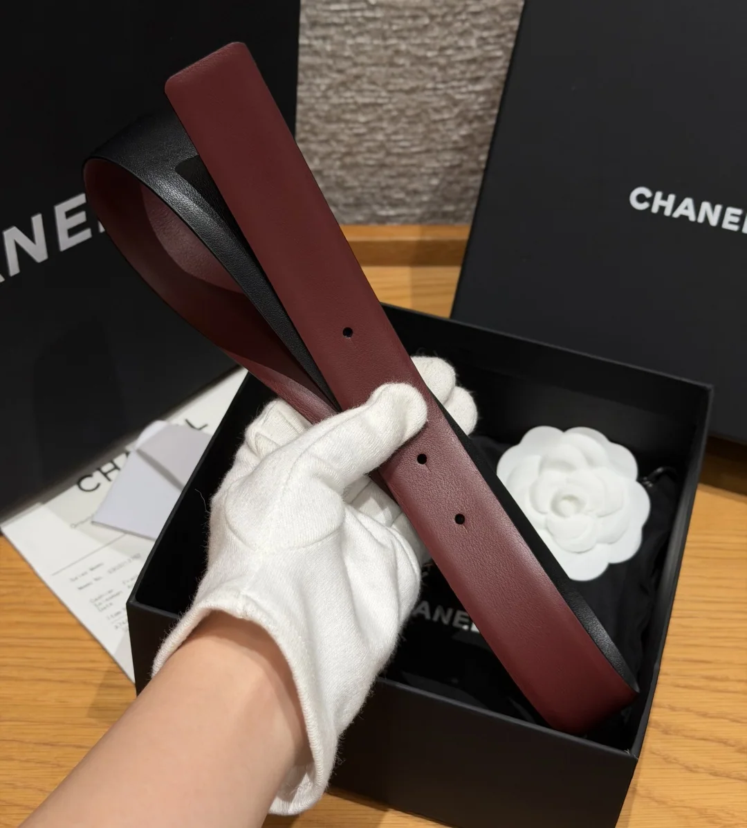샤넬 리버시블 카프스킨 더블 C 버클 벨트 상세 이미지 7