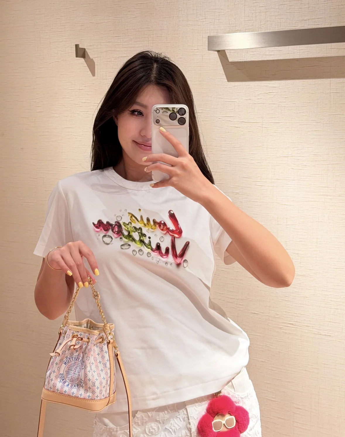 루이비통 여성 그라데이션 반팔 티셔츠 상세 이미지 1