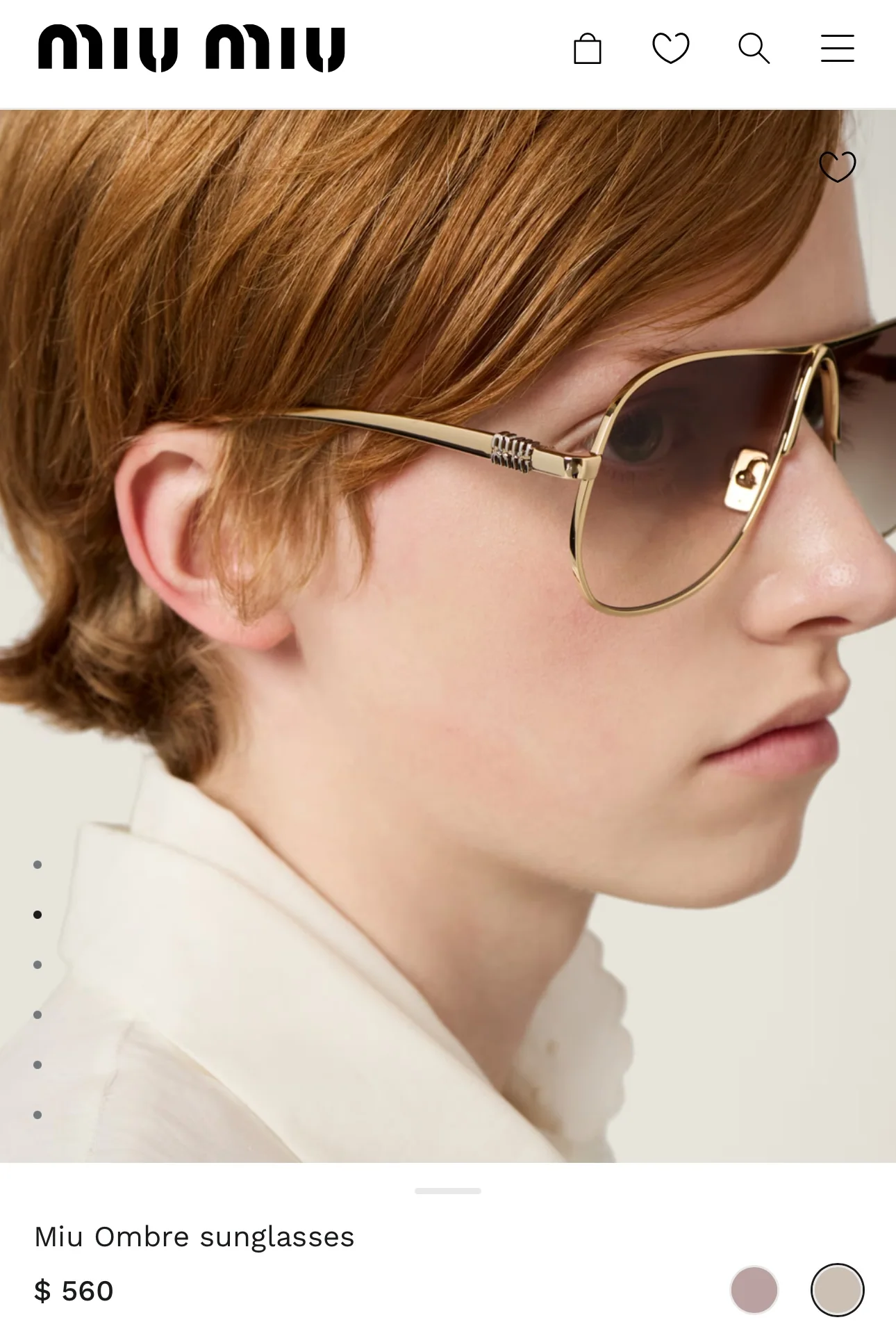 미우미우 선글라스 73167 Miu Miu Sunglasses 상세 이미지 5