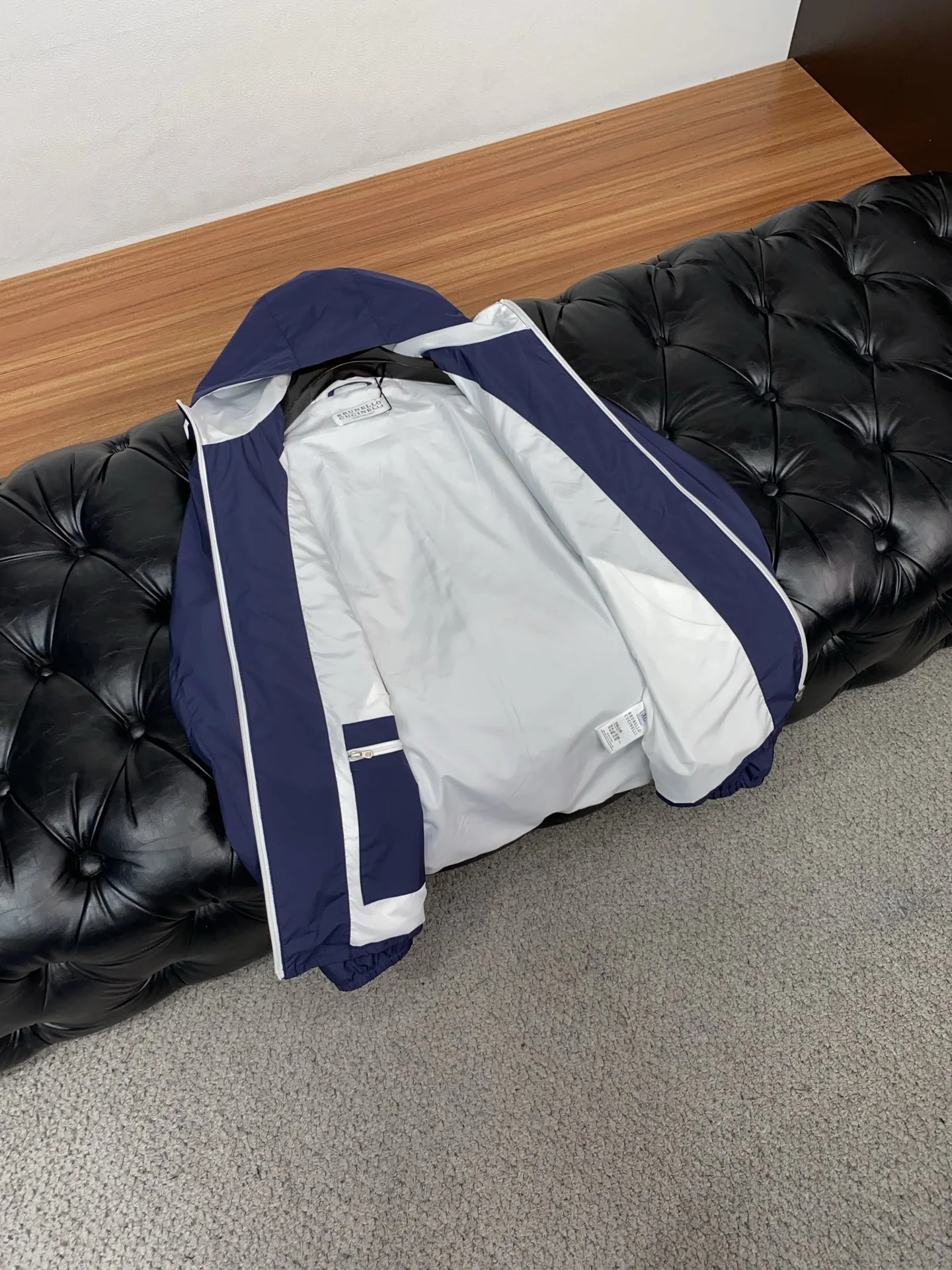 브루넬로쿠치넬리 슬림핏 후드집업 자켓 남성 상세 이미지 7