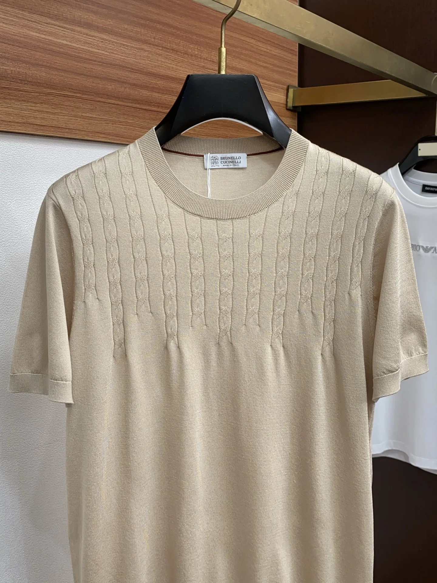 브루넬로쿠치넬리 남성 크루넥 반팔 티셔츠 상세 이미지 2