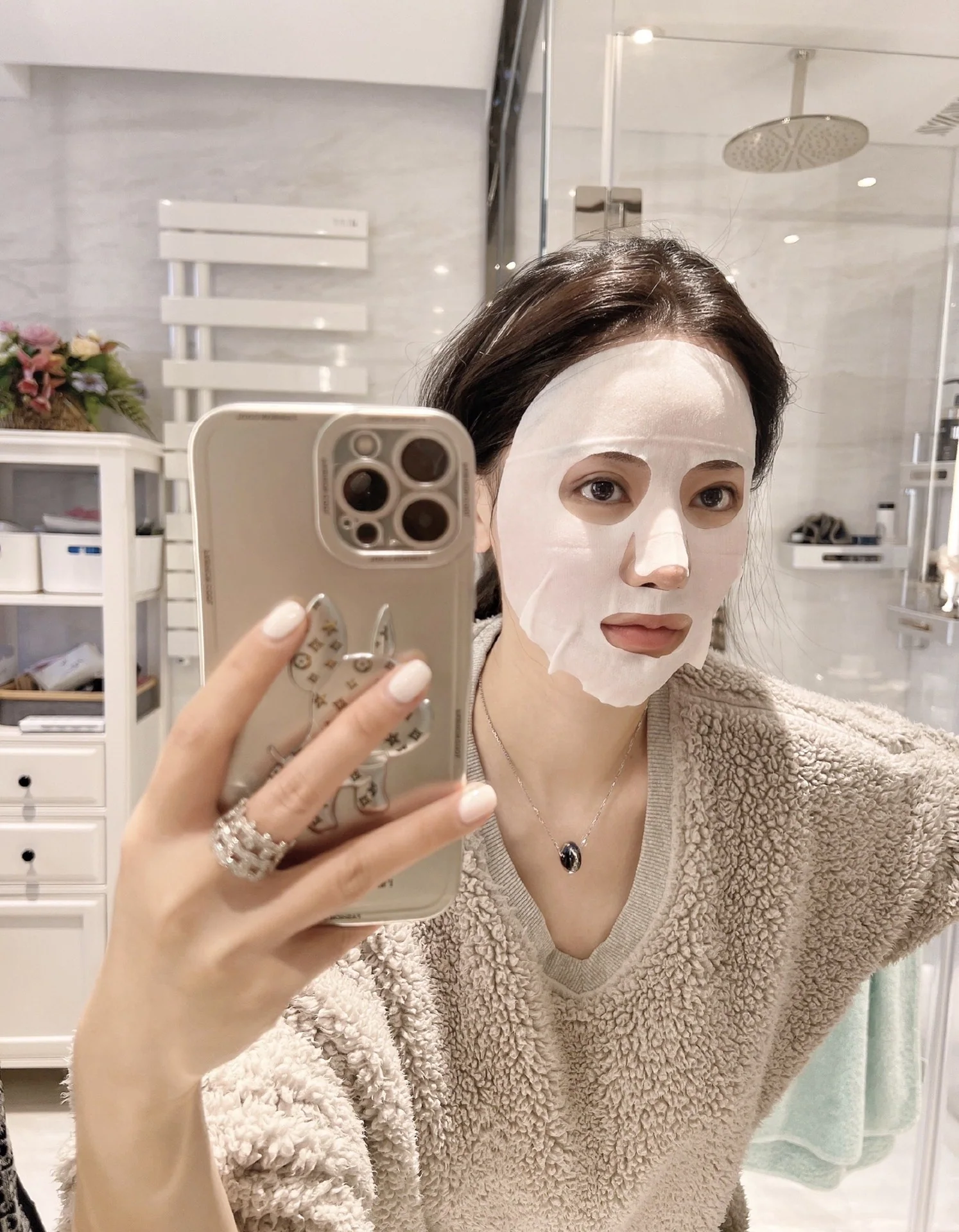 에르메스 물결 디자인 금도금 실버 반지 상세 이미지 7