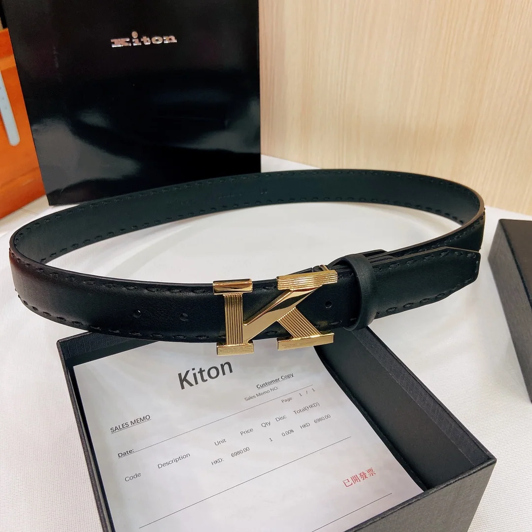 키톤 카프스킨 황동 버튼 조절 벨트 상세 이미지 1