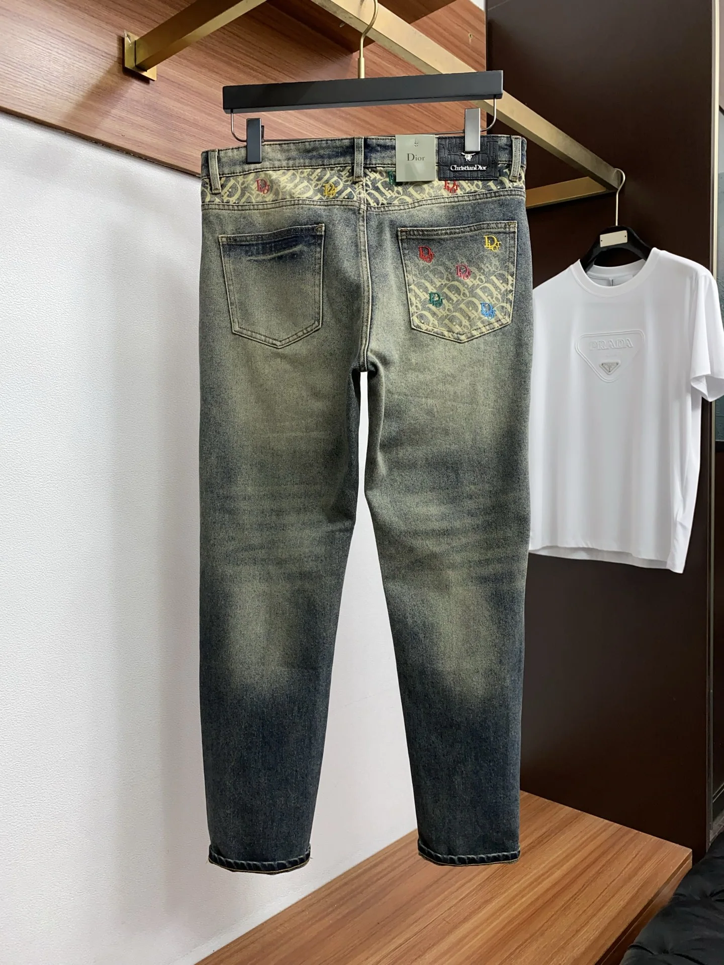 디올 슬림 핏 스트레치 남성 바지 상세 이미지 8