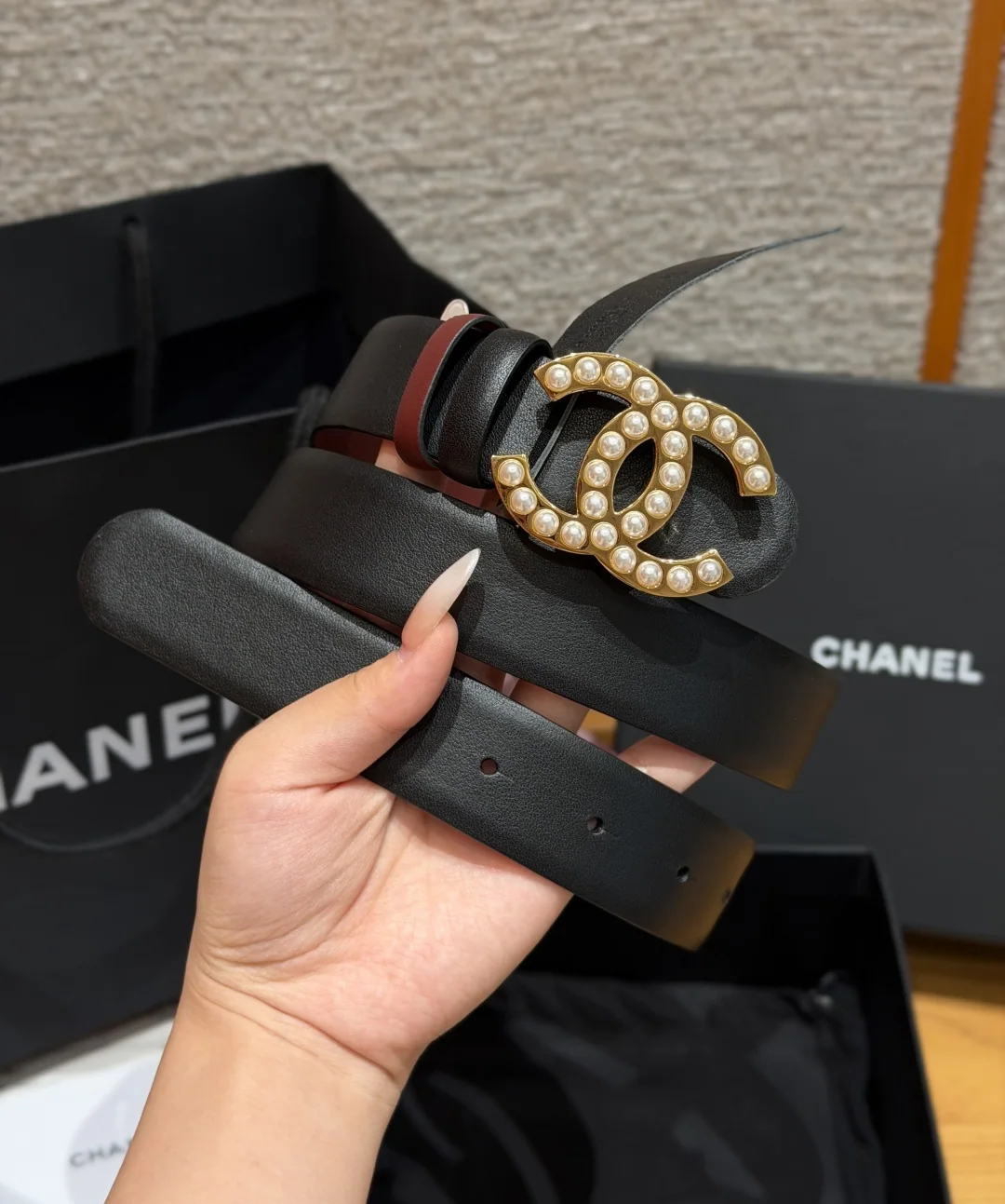 샤넬 리버시블 카프스킨 벨트 30mm 상세 이미지 2