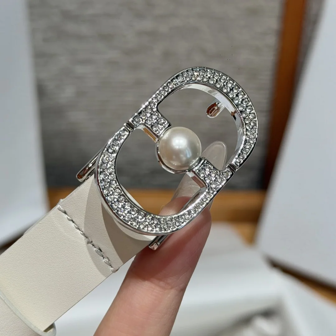 디올 몽테뉴 CD 장식 카프스킨 벨트 20mm 상세 이미지 5
