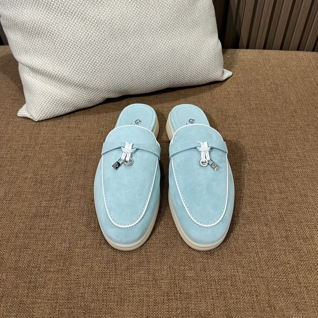 로로피아나 사파이어 블루 파이핑 클래식 슬리퍼 9788 상세 이미지 2