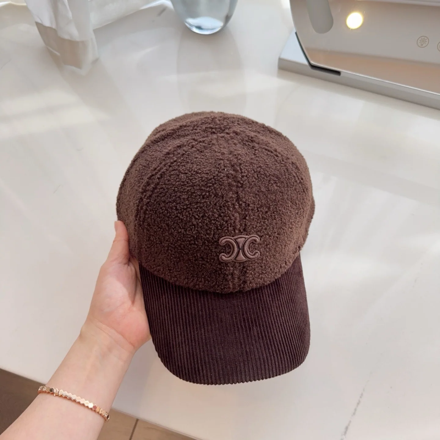 셀린느 시어스킨 램울 베이스볼 캡 상세 이미지 4
