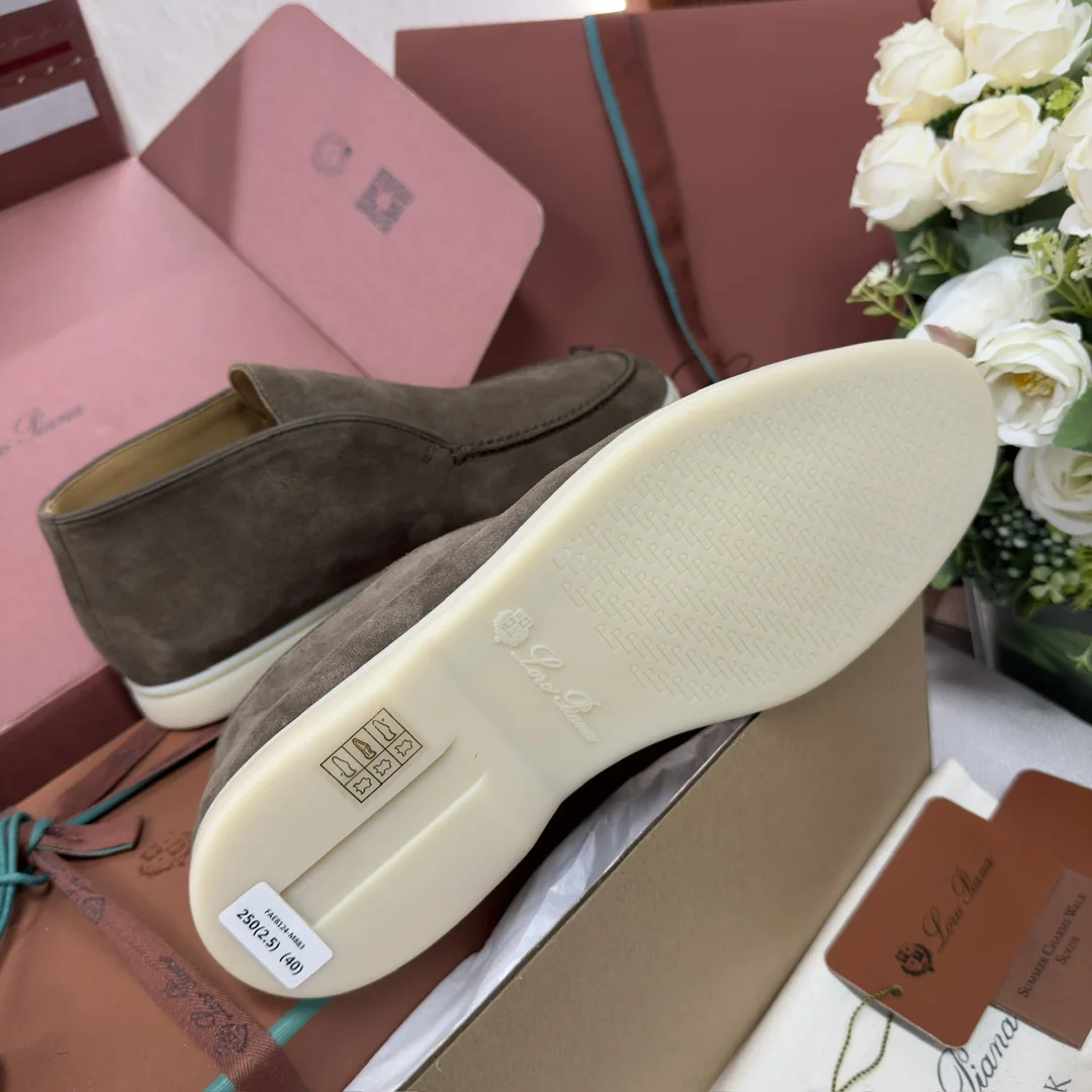 로로피아나 오픈워크 화이트 하이탑 로퍼 남성 신발 상세 이미지 8