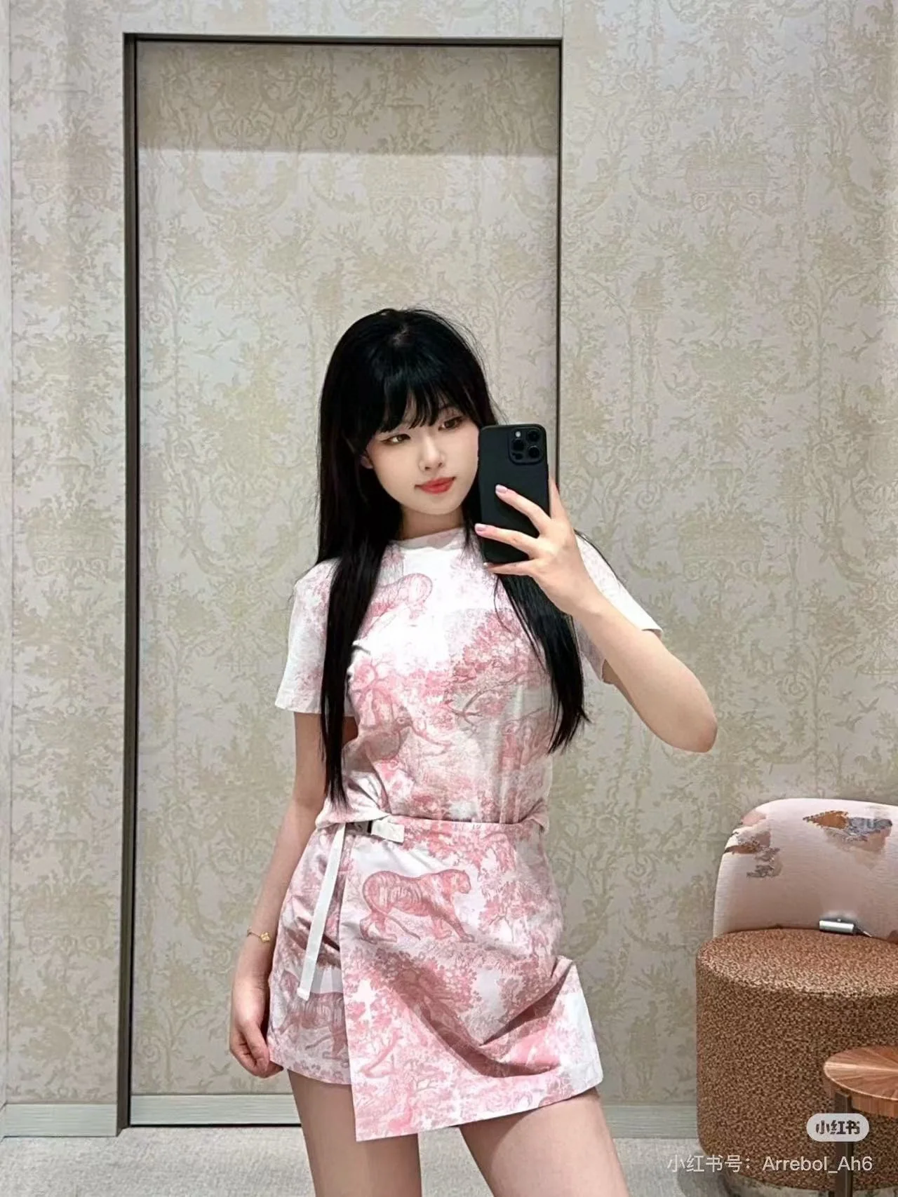 디올 소바쥬 프린트 여성 반팔 티셔츠 상세 이미지 1