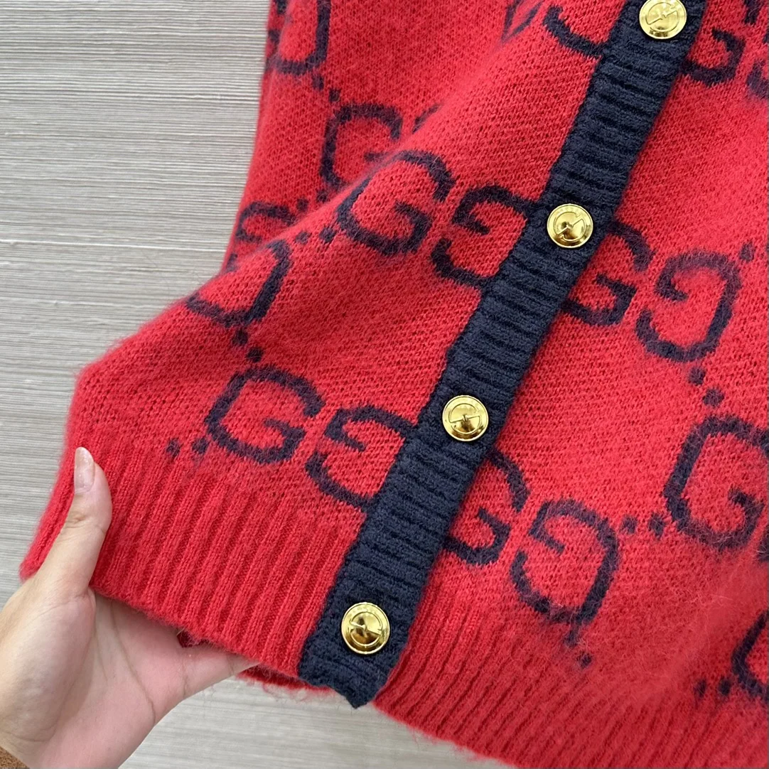 구찌 레트로 자카드 GG 모헤어 가디건 상세 이미지 7