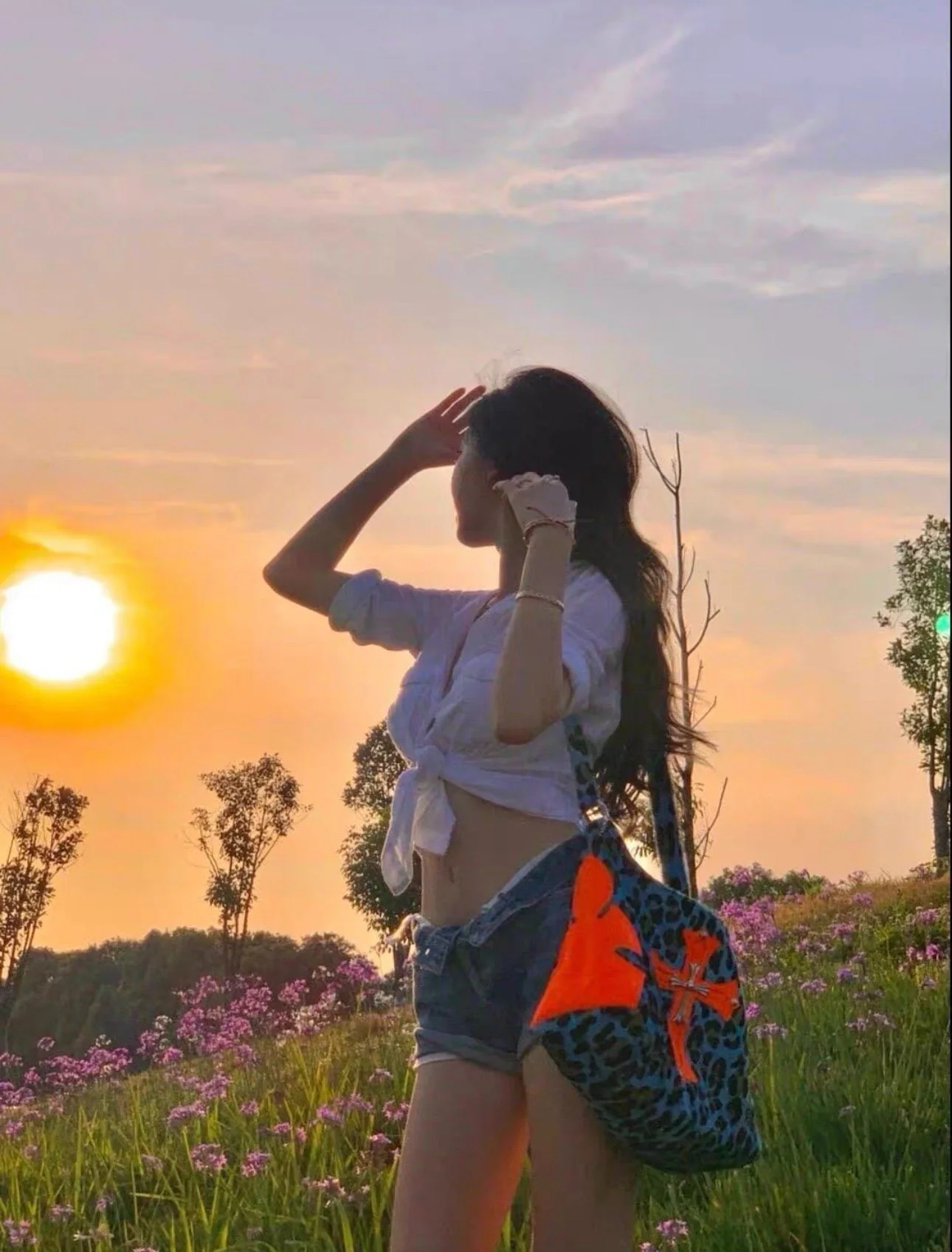 크롬하츠 블루 레오파드 패턴 리틀 라이언 가방 상세 이미지 15