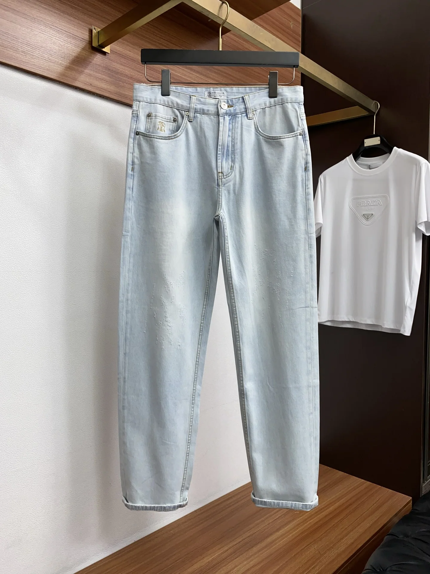 브루넬로쿠치넬리 데님 스트레치 남성 바지 상세 이미지 2