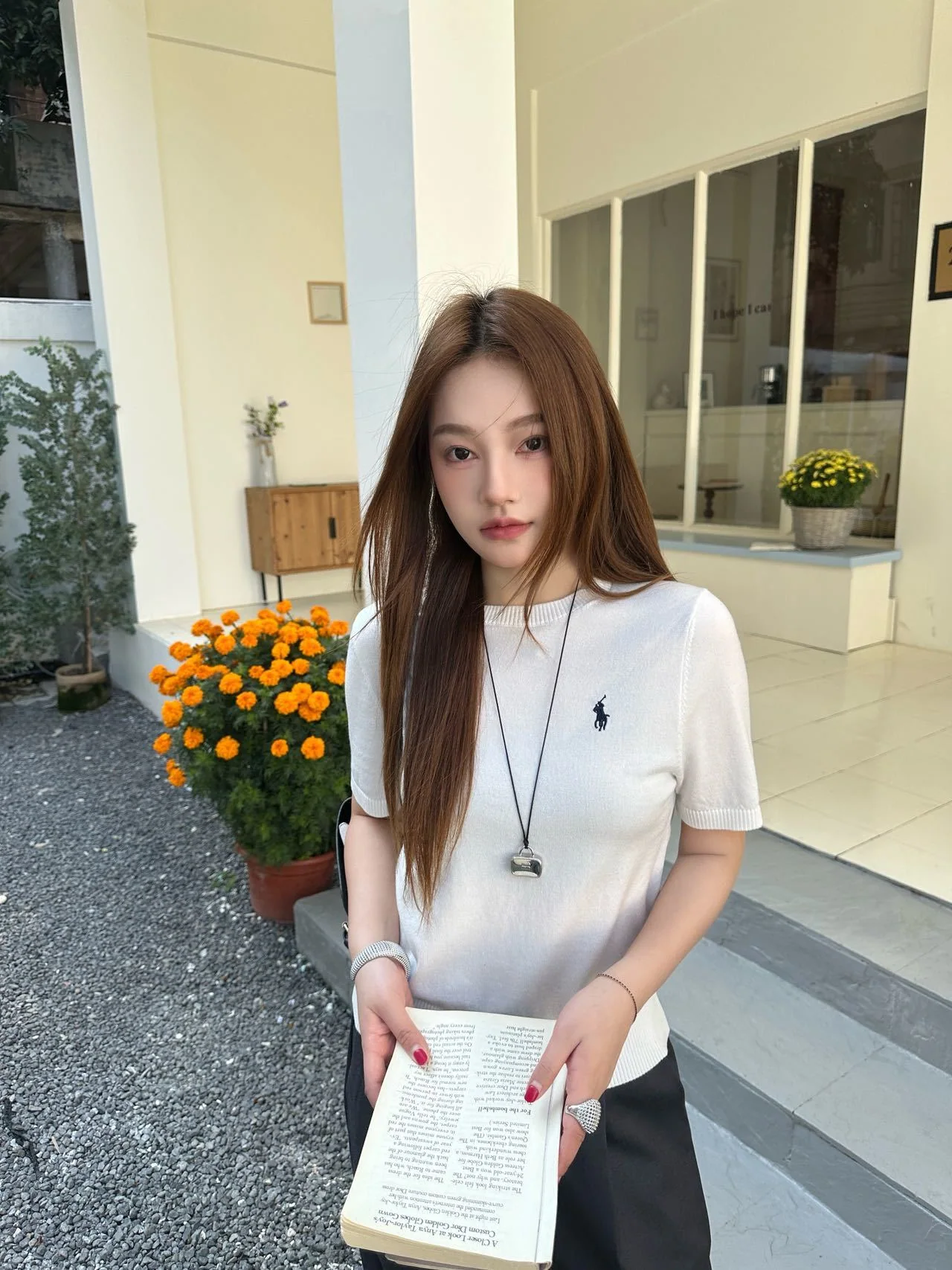 폴로 여성 니트 반팔 티셔츠 상세 이미지 18