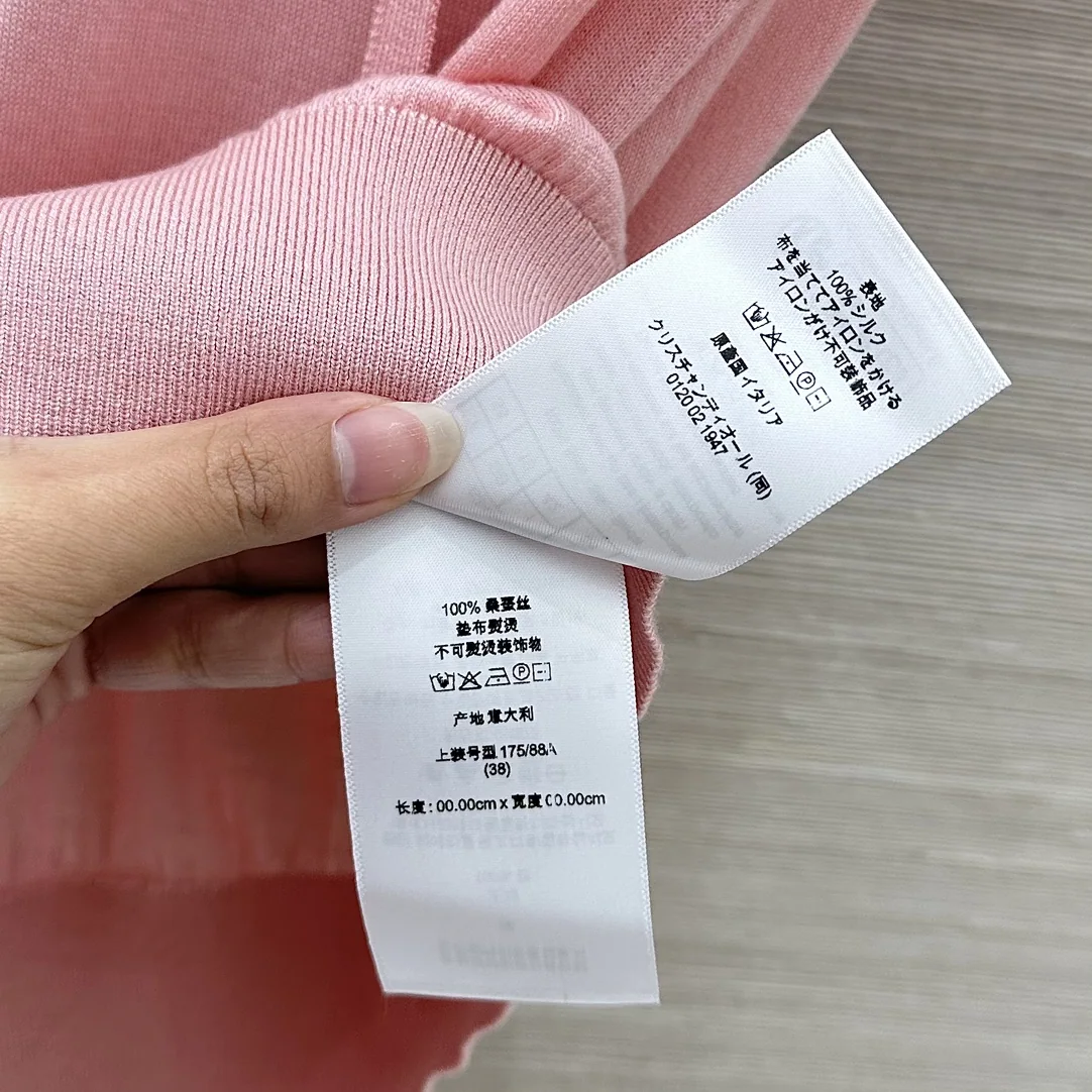 디올 리본 장식 메리노 울 반팔 니트 2026 SS 상세 이미지 8