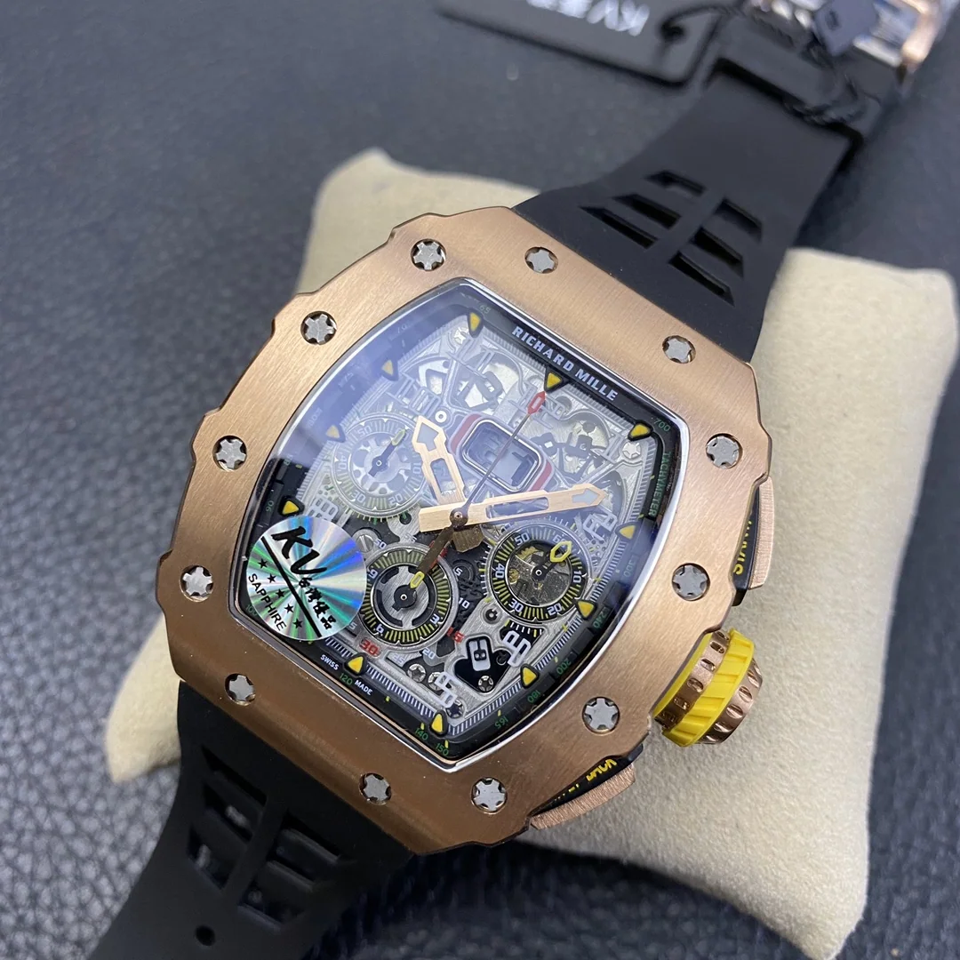 리차드밀 RM011 KV 공장 골드 크로노그래프 남성 시계 레플리카 44827 Richard Mille 상세 이미지 3