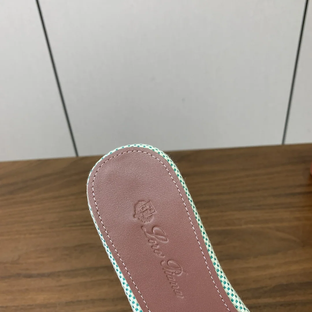 로로피아나 컬러 블록 플랫 샌들 상세 이미지 7