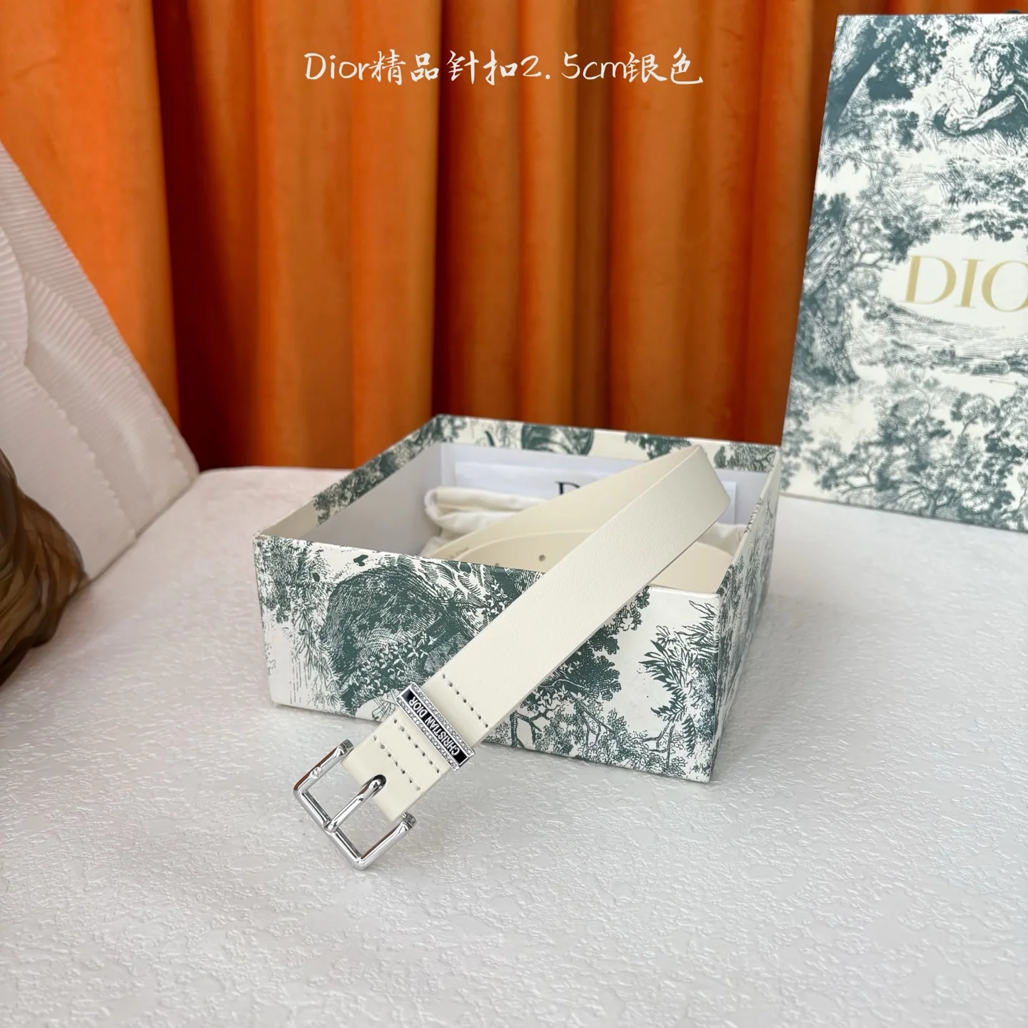 디올 CD 버클 송아지가죽 벨트 상세 이미지 1