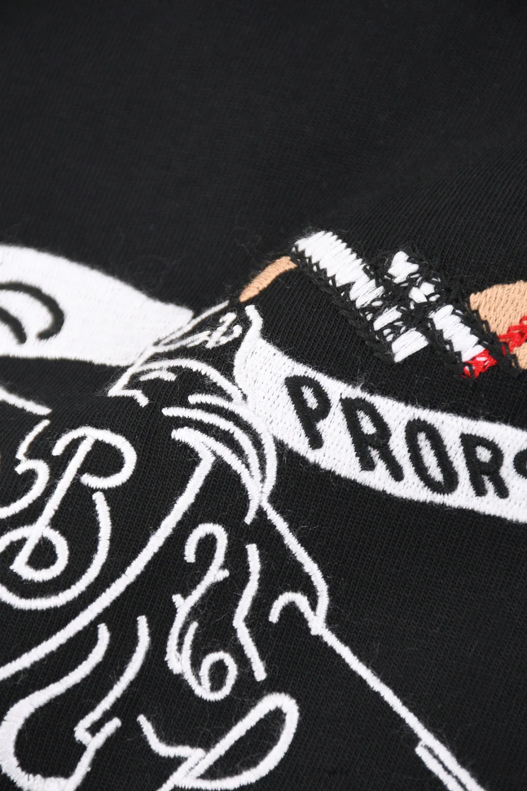 버버리 자수 체크 반팔 티셔츠 상세 이미지 6