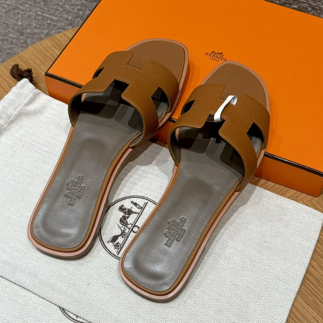 에르메스 오란 샌들 골든브라운 신발 상세 이미지 5